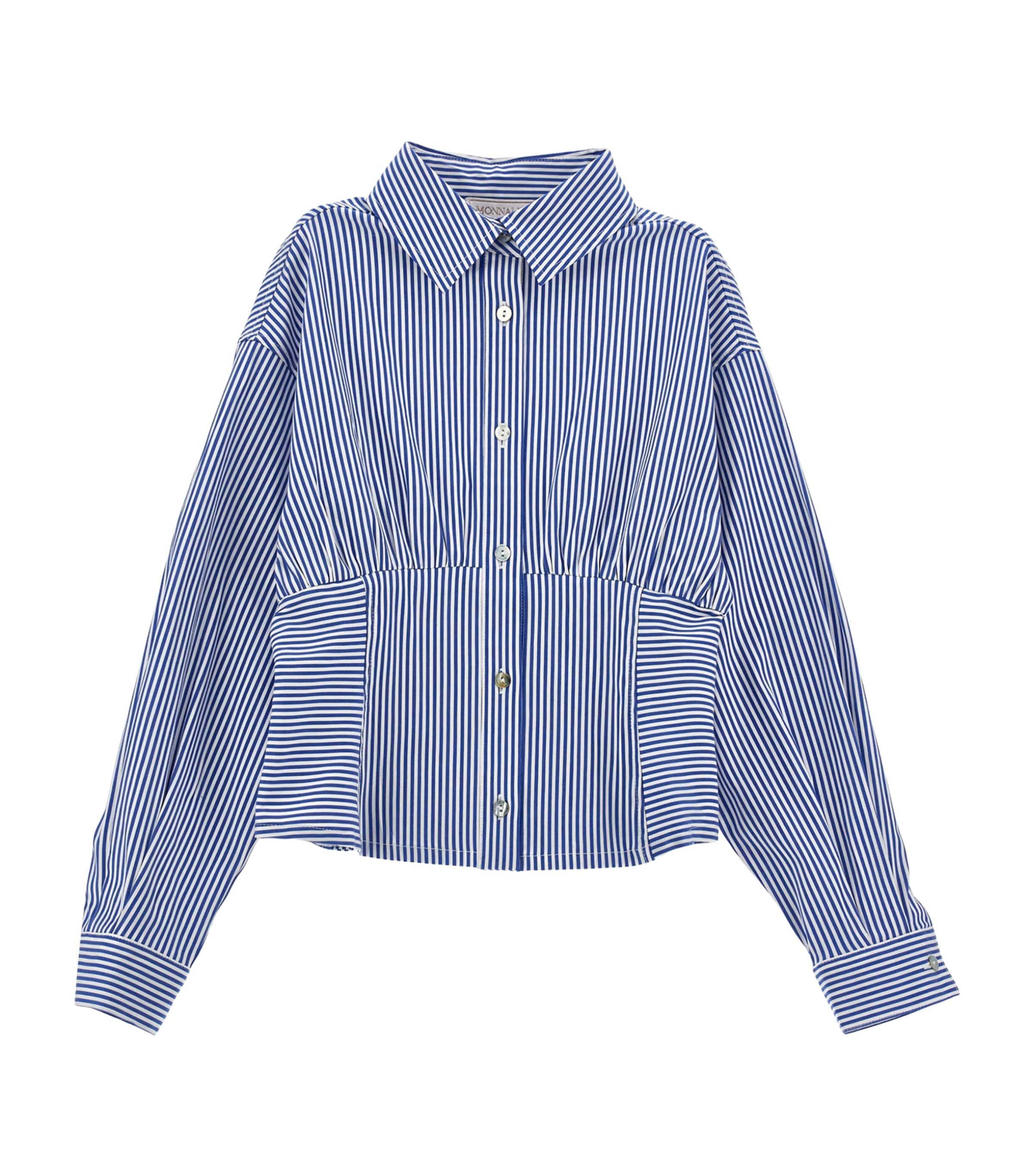 MONNALISA STRIPE PANEL SHIRT 