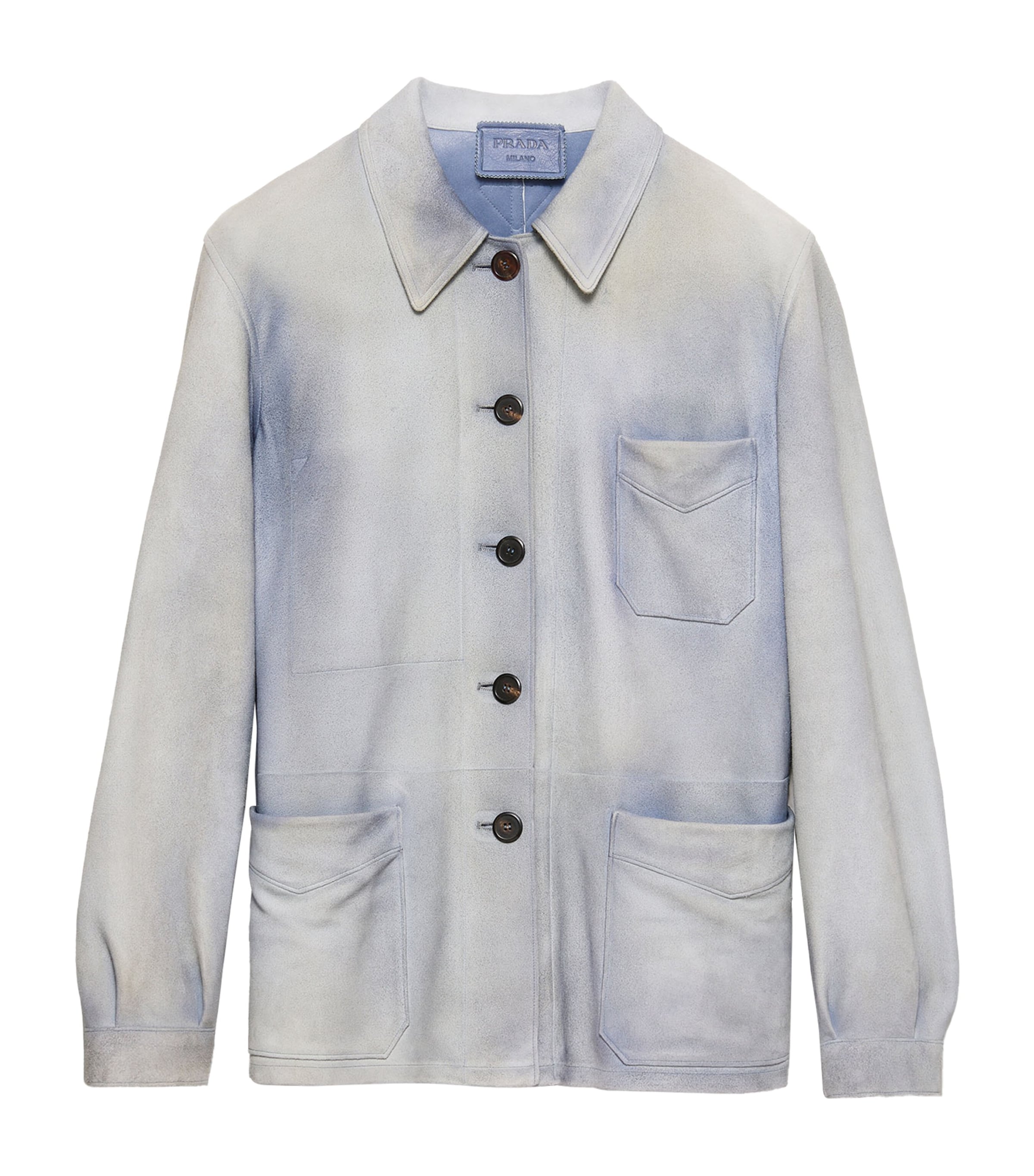 Prada Womens Suede Single-Breasted Jacket Image 1