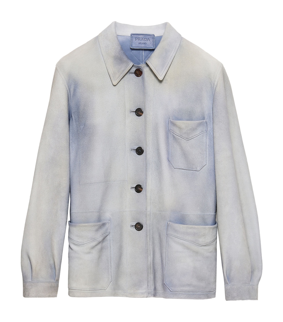 Prada Womens Suede Single-Breasted Jacket Image 1