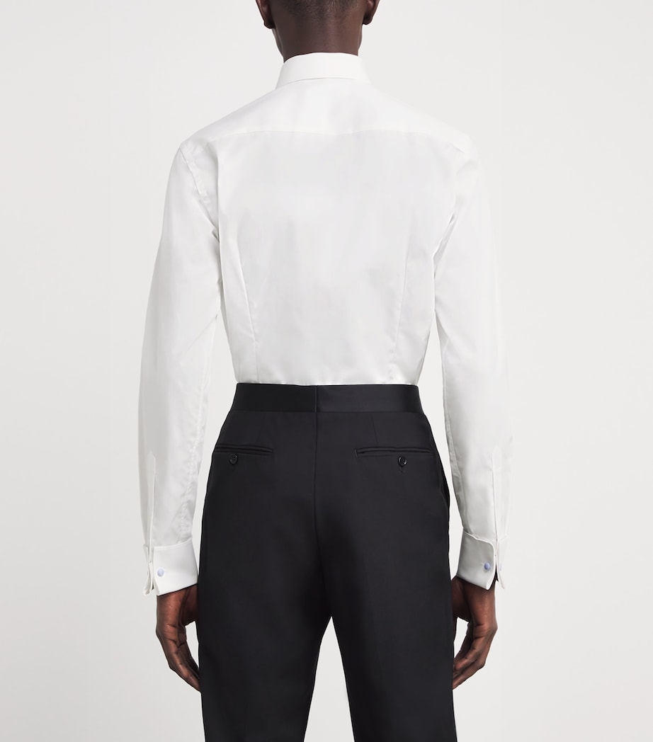 Cotton Pleated Shirt WHITE Image 4