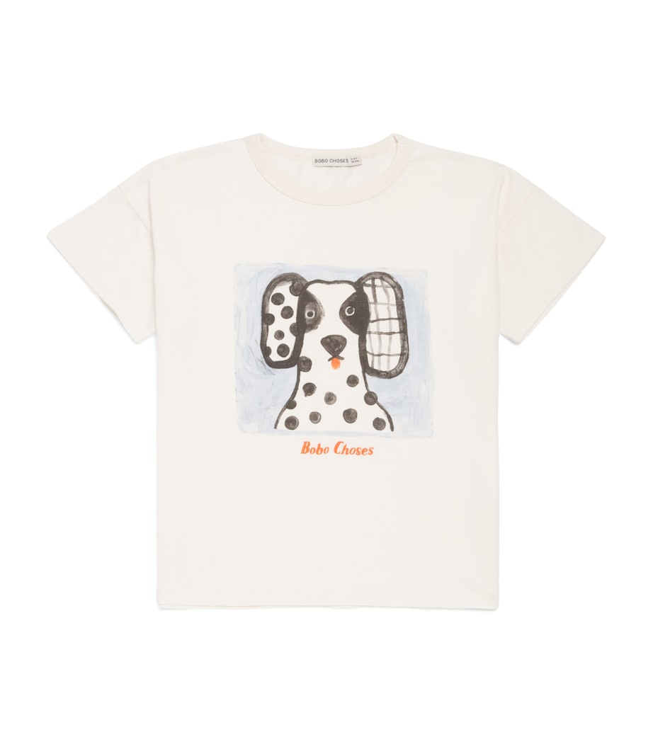 Bobo Choses Organic Cotton Van Dog Print T-Shirt (8-9 Years) White Image 1