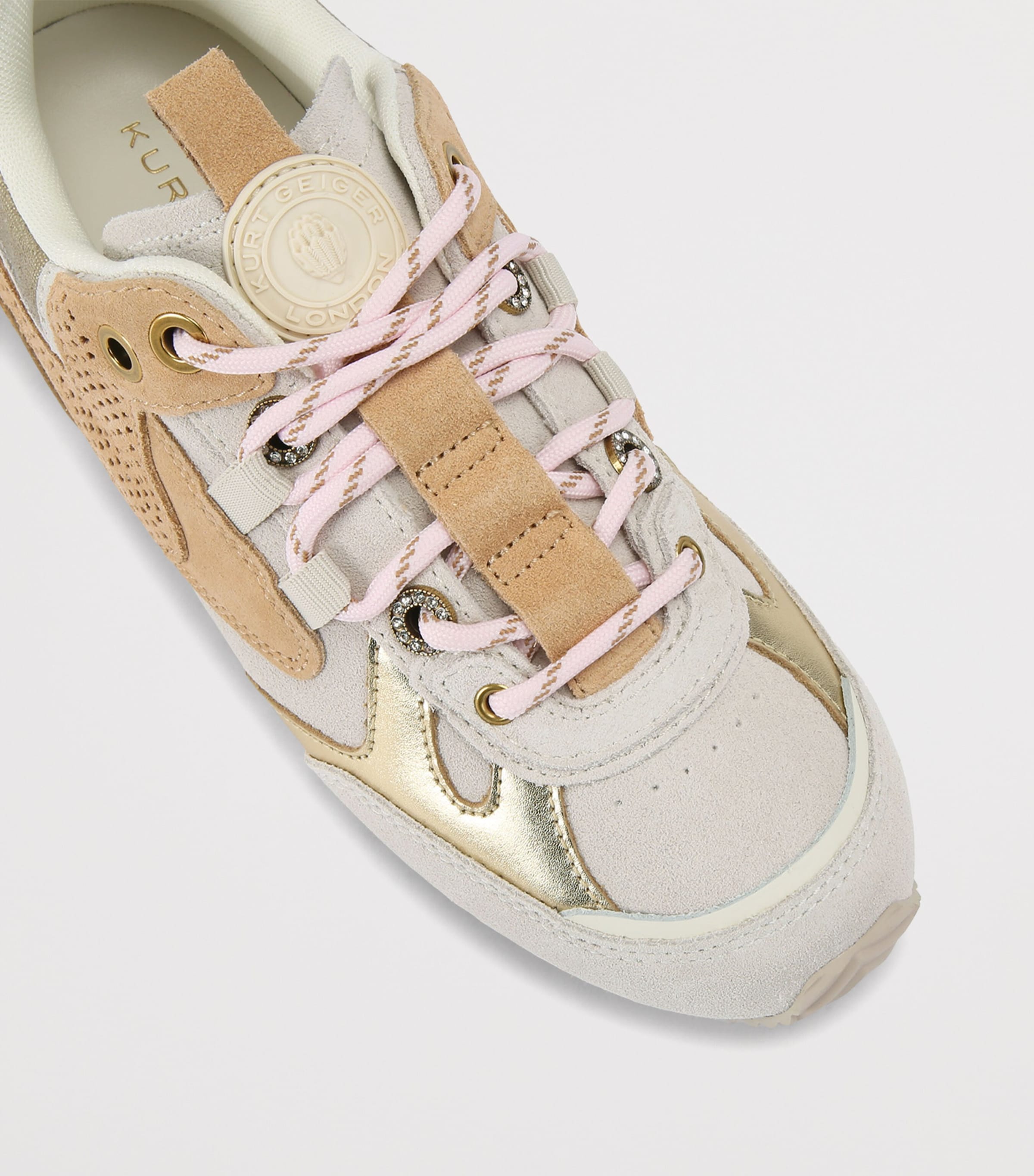 Kurt Geiger London Suede Kurt Runner Sneakers White/comb Image 2