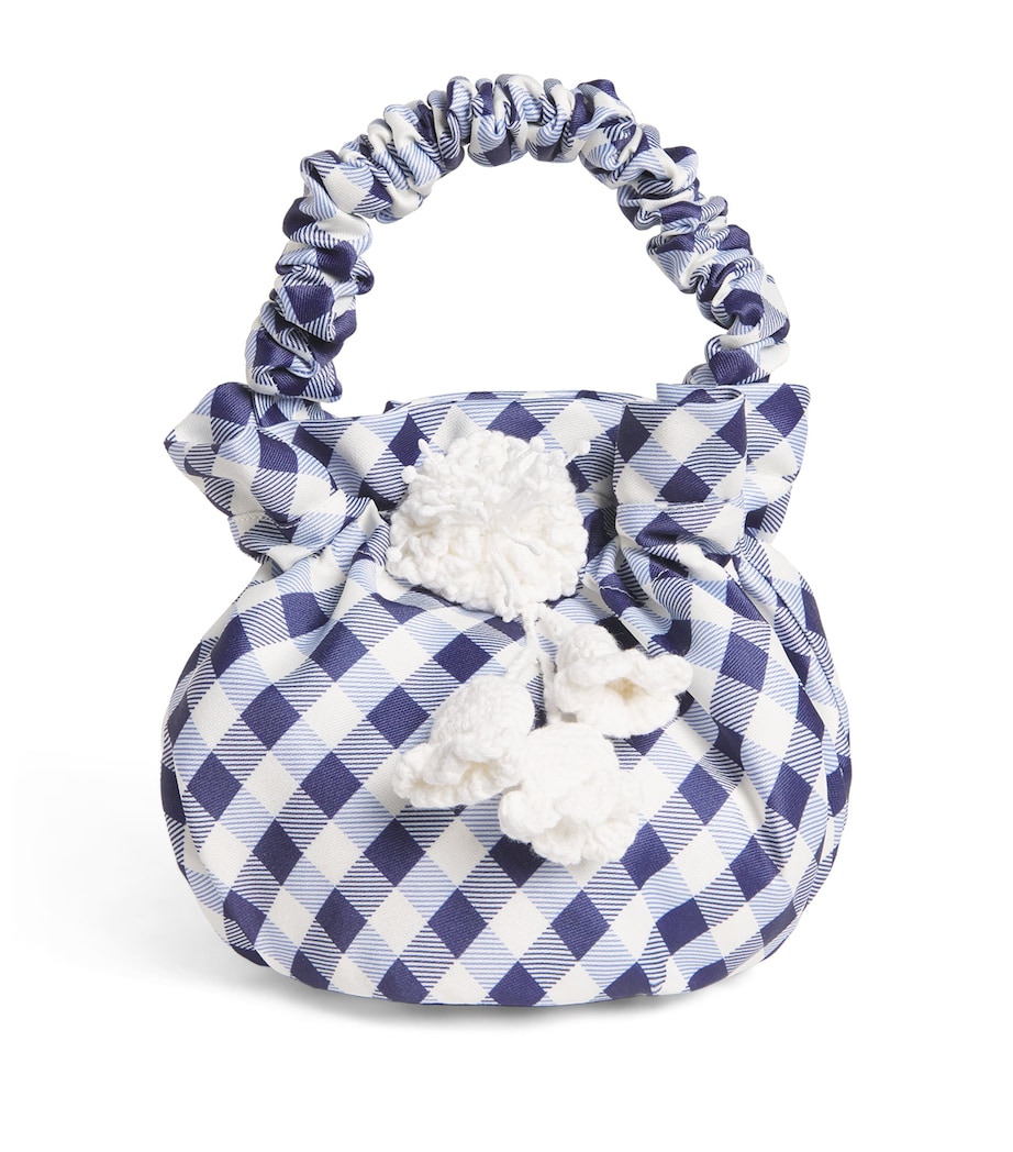 Gingham Taffeta Top-Handle Bag BLUE Image 1