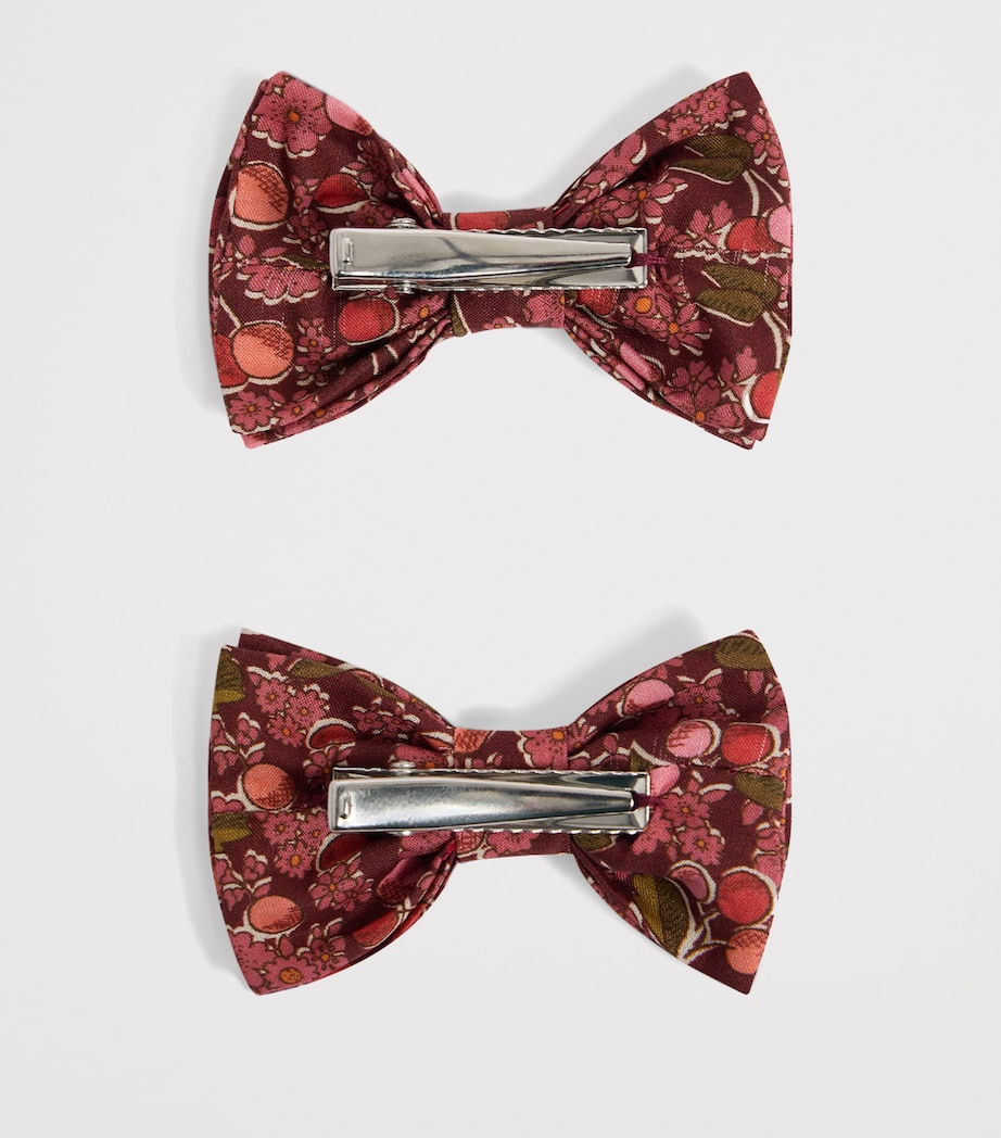 Bow Hair Clips (Set of 2) IM GRENADINE Image 2