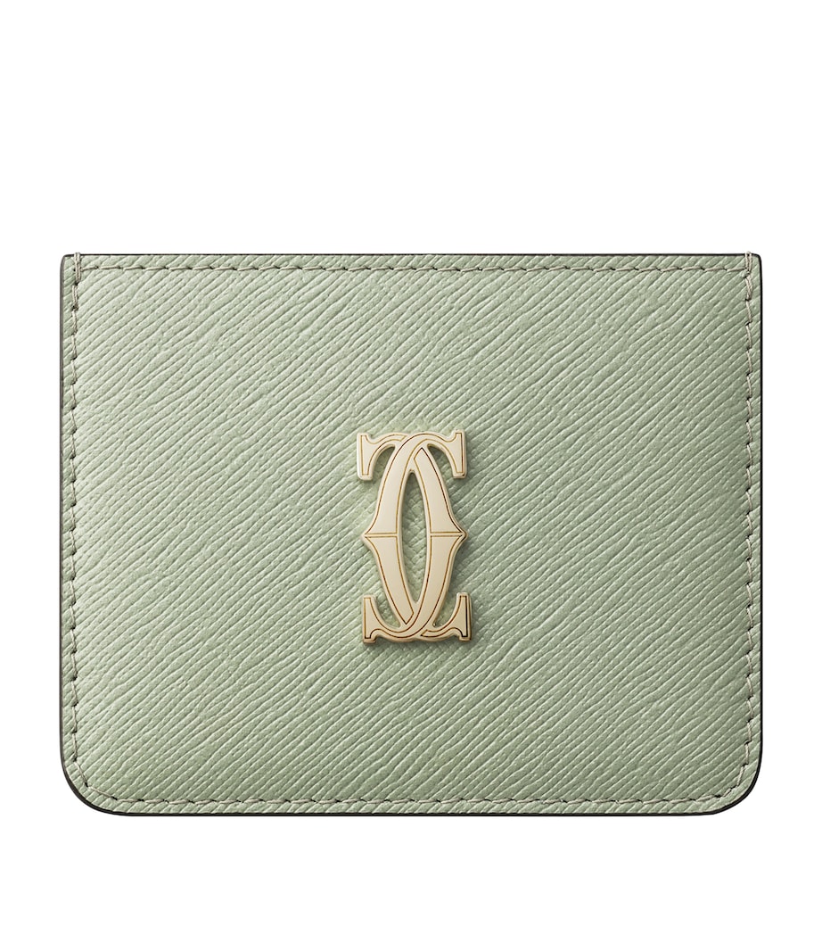 Leather C de Cartier Simple Card Holder SAGE GREEN Image 1