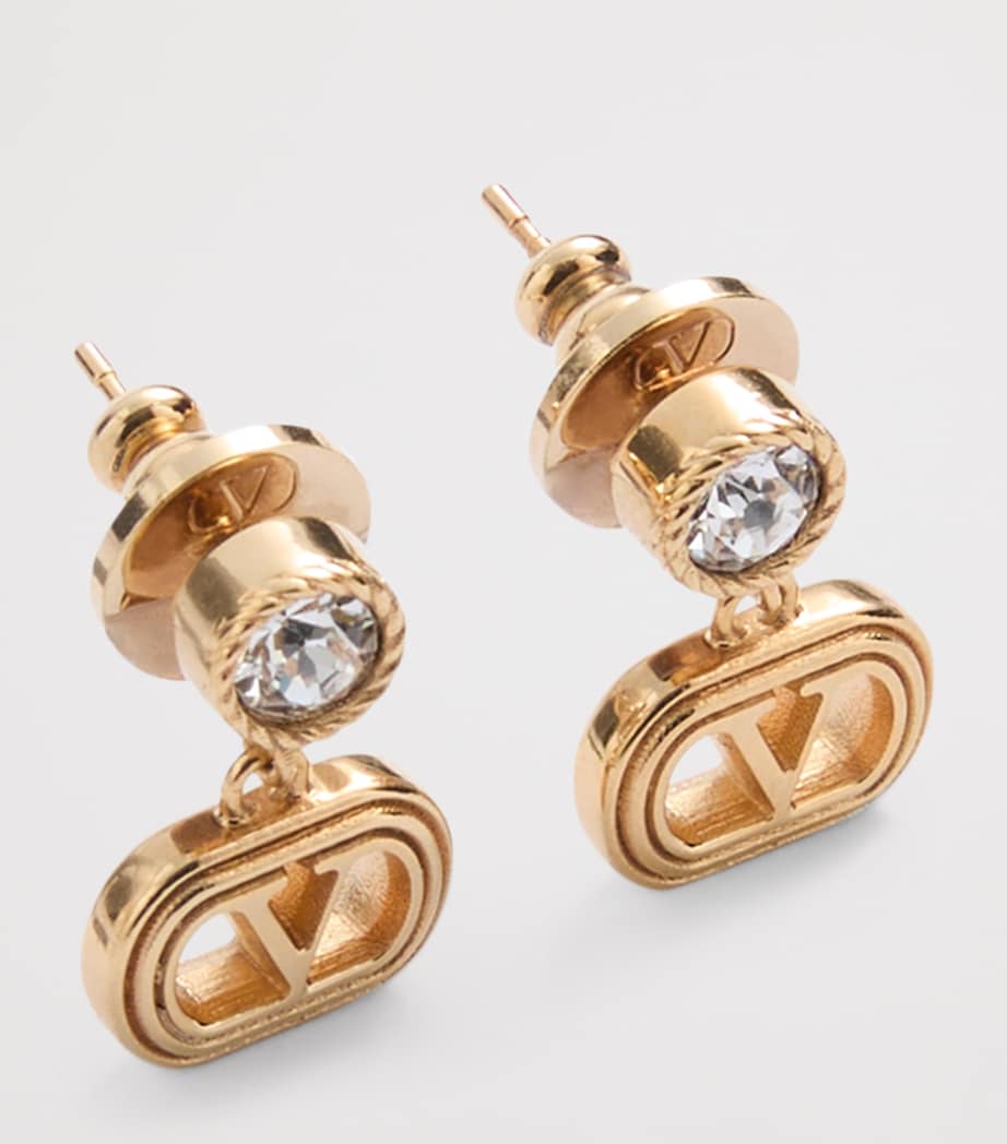 Embellished Ovalette Stud Earrings 9MN Image 3