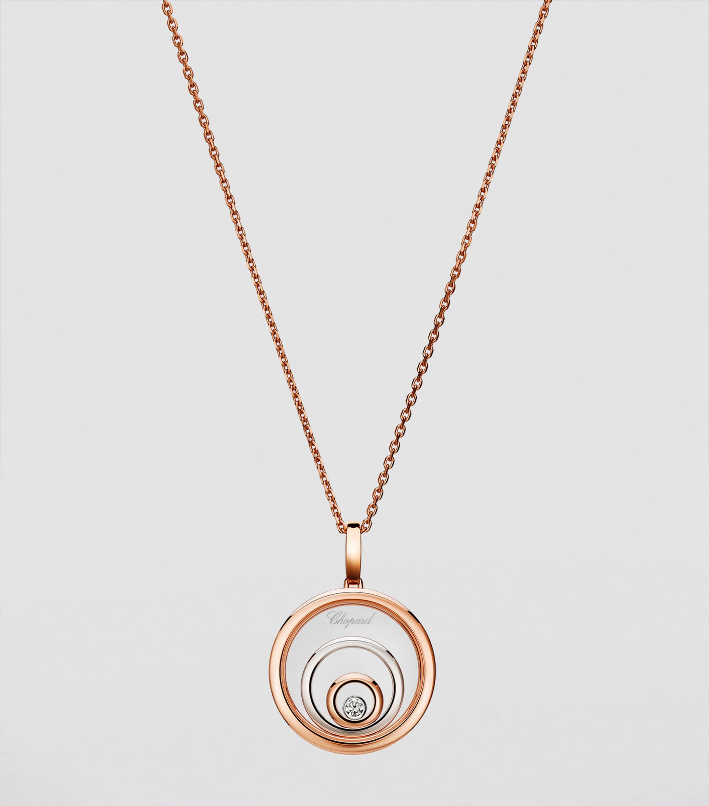 Rose Gold and Diamond Happy Spirit Necklace WHITE GOLD/ROSE GOLD Image 2