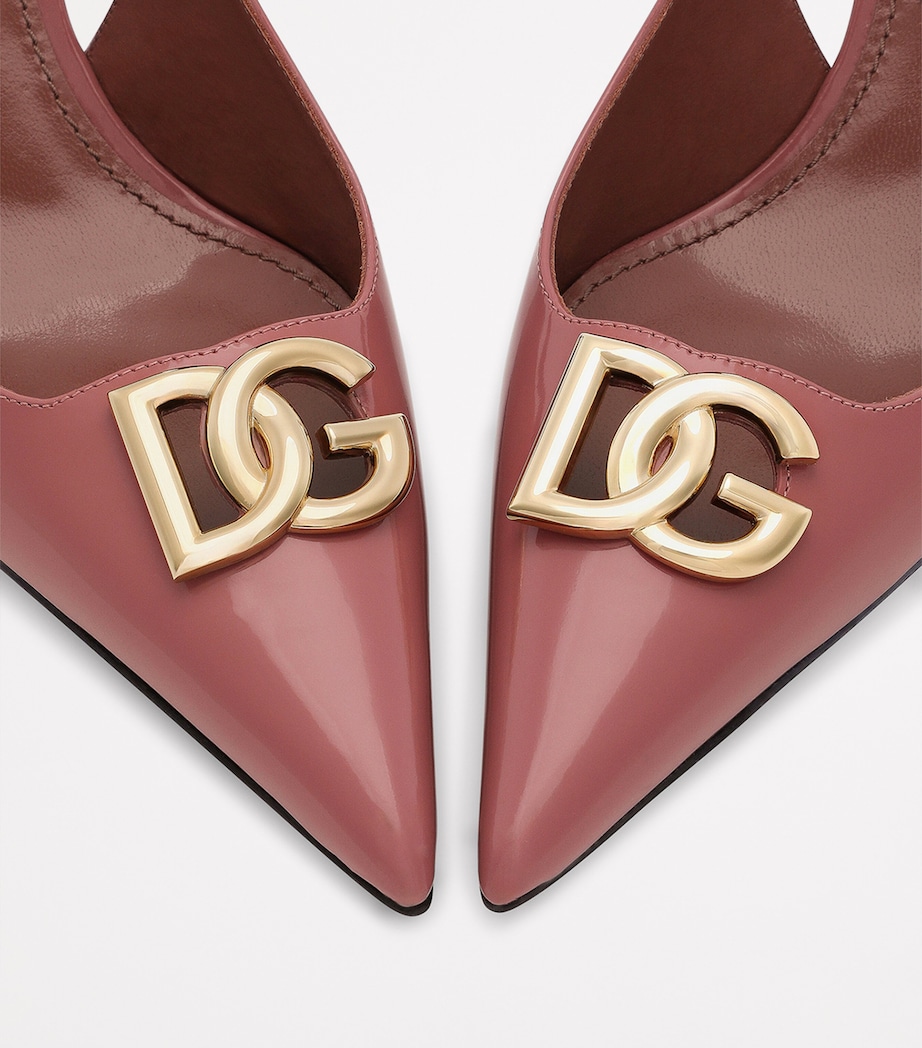 Patent Leather Slingback Pumps 60 80999-BLACK Image 4