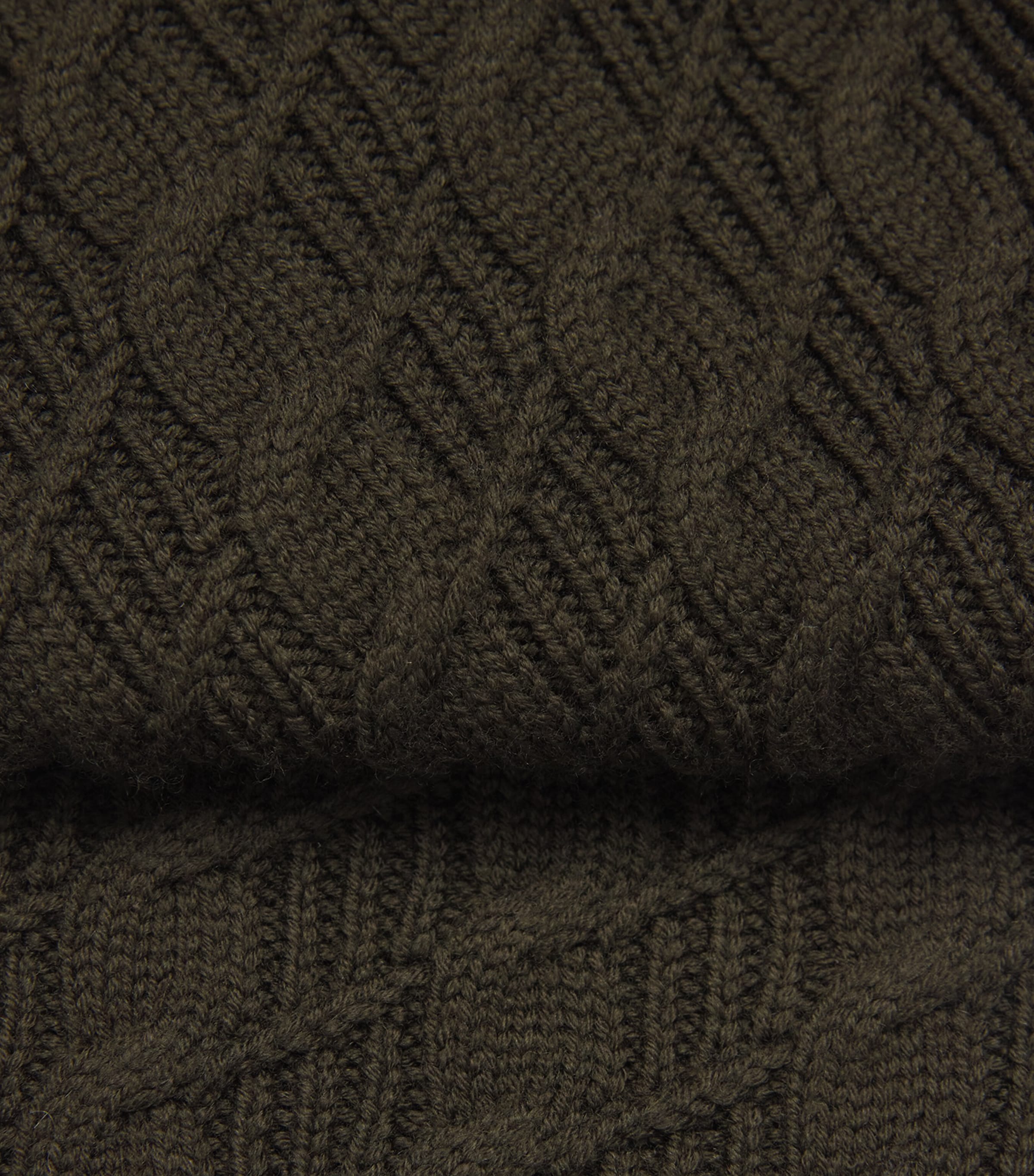Brett Johnson Mens Virgin Wool Cable-Knit Zip-Up Cardigan Verde Nocturne Image 6