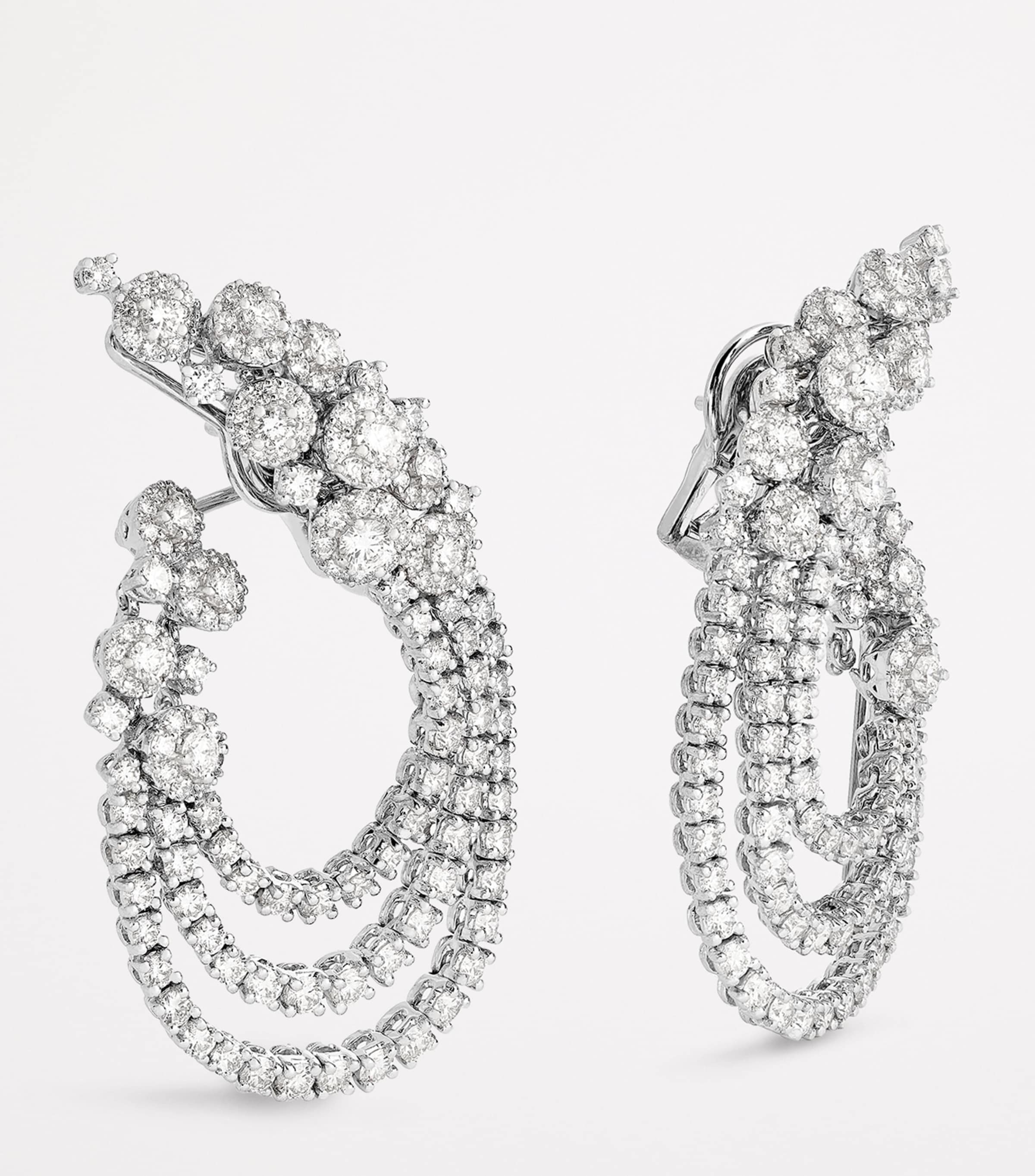 Yeprem White Gold and Diamond Y-Couture Drop Earrings White Gold Image 3