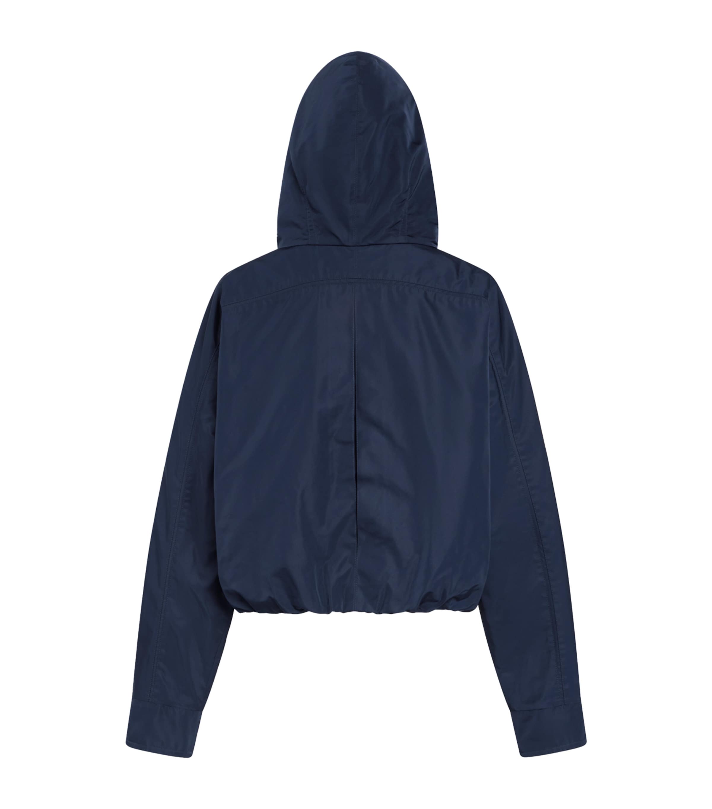 Alaïa Womens Hooded Windbreaker Jacket Navy Image 2