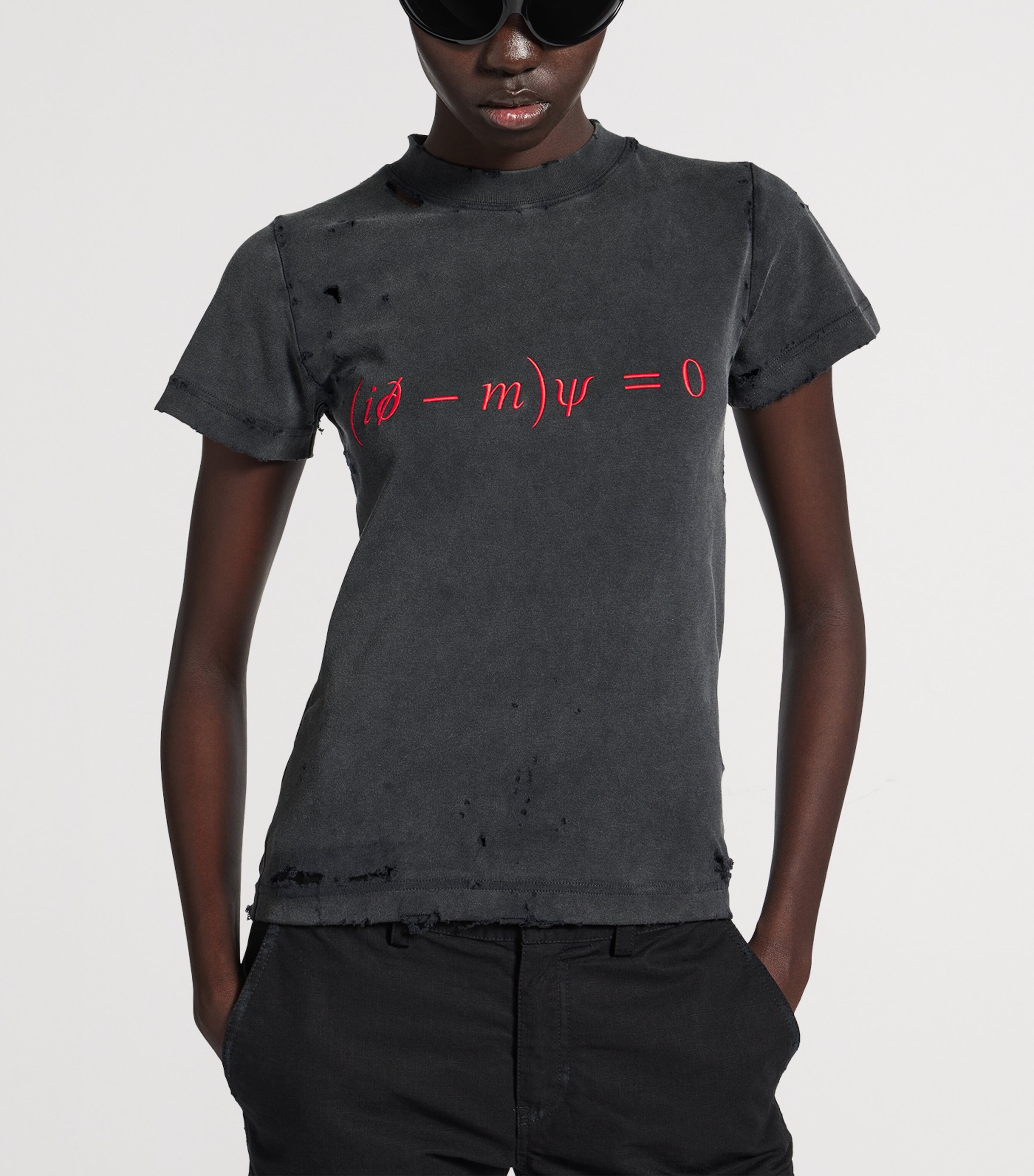 Balenciaga Womens Cotton Dirac Formula T-Shirt Image 5