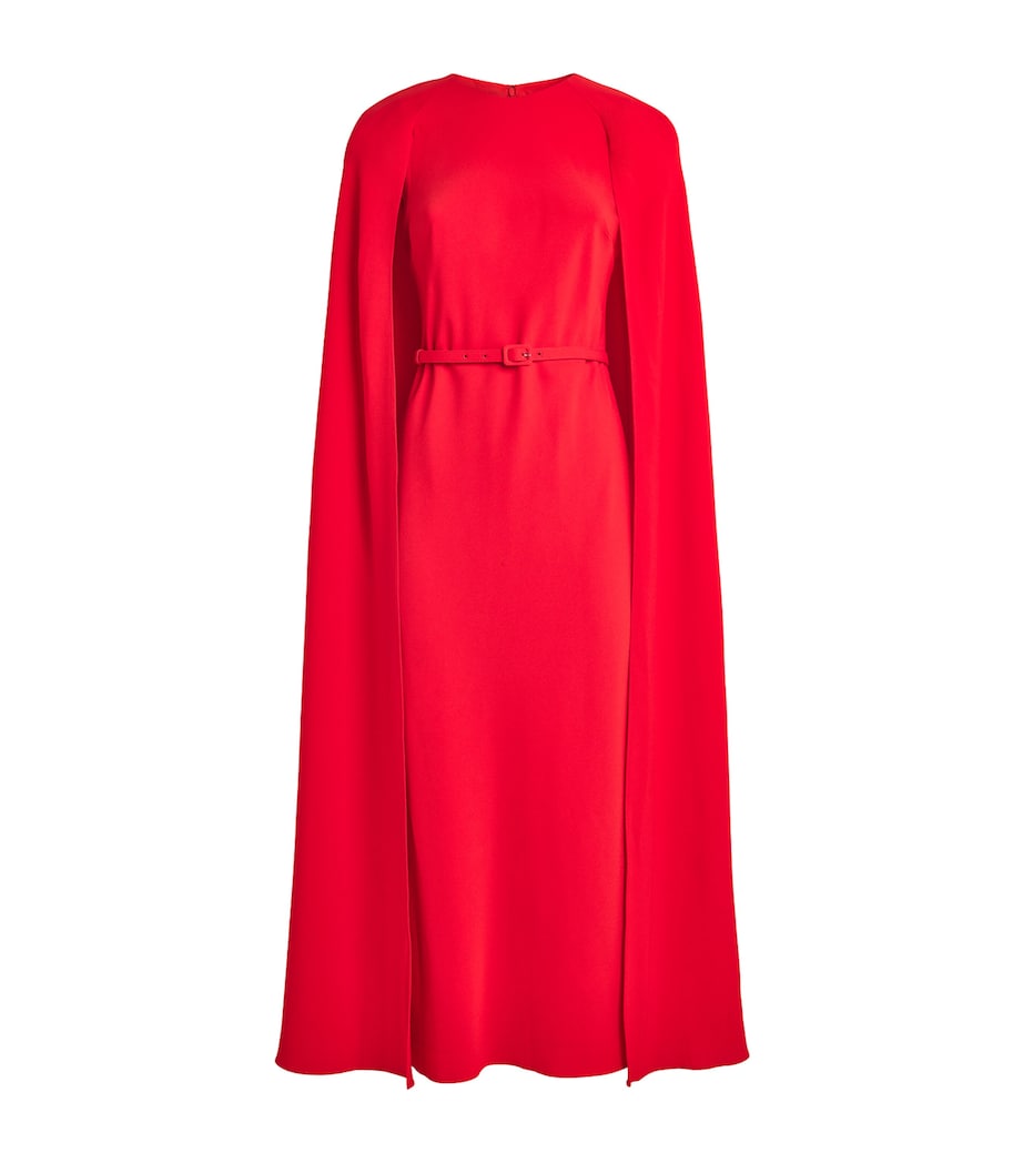 Cady Caped Midi Dress RED Image 1