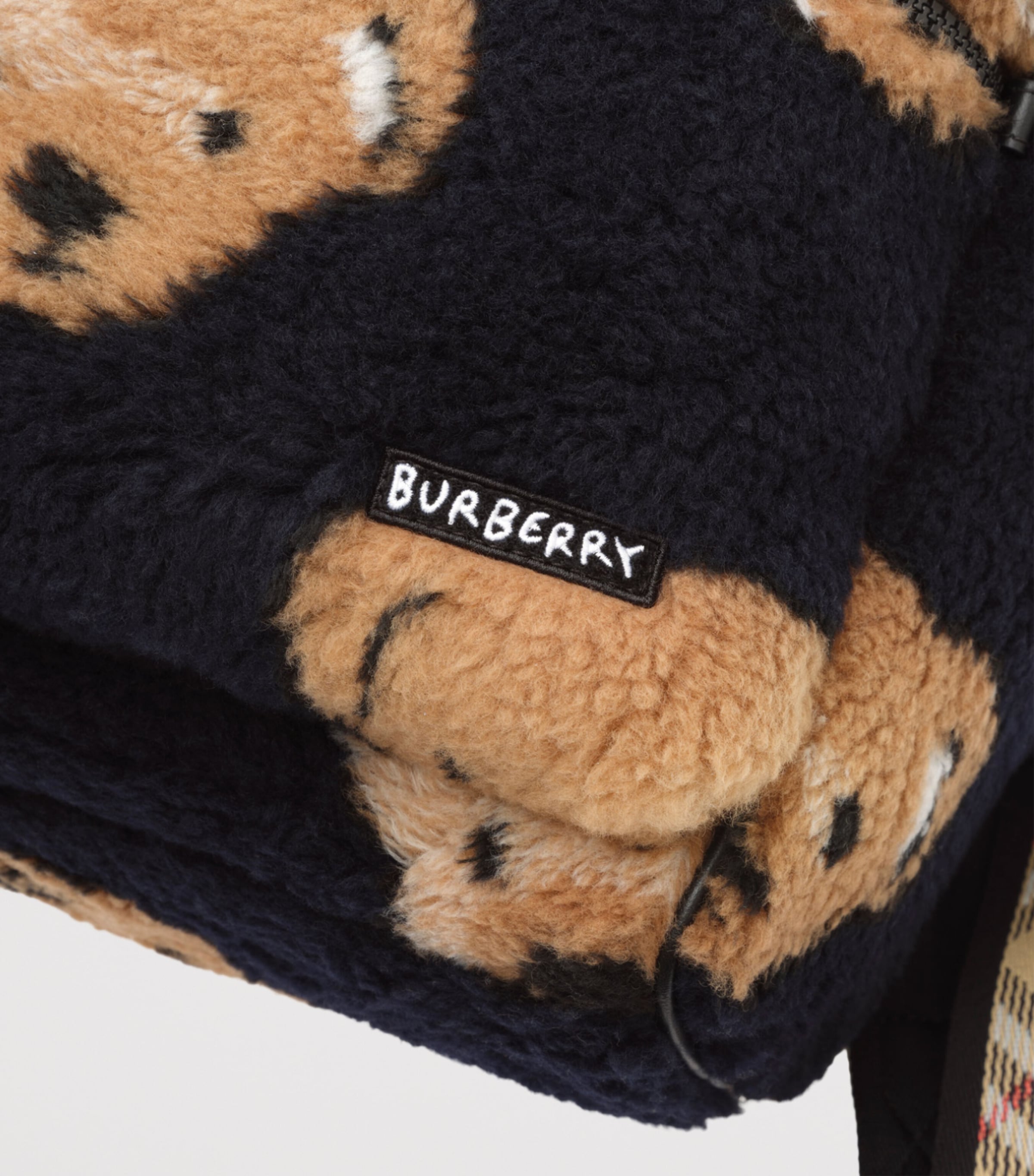 Burberry Kids Faux-Fleece Thomas Bear Backpack Ink Ip Pattern Image 4