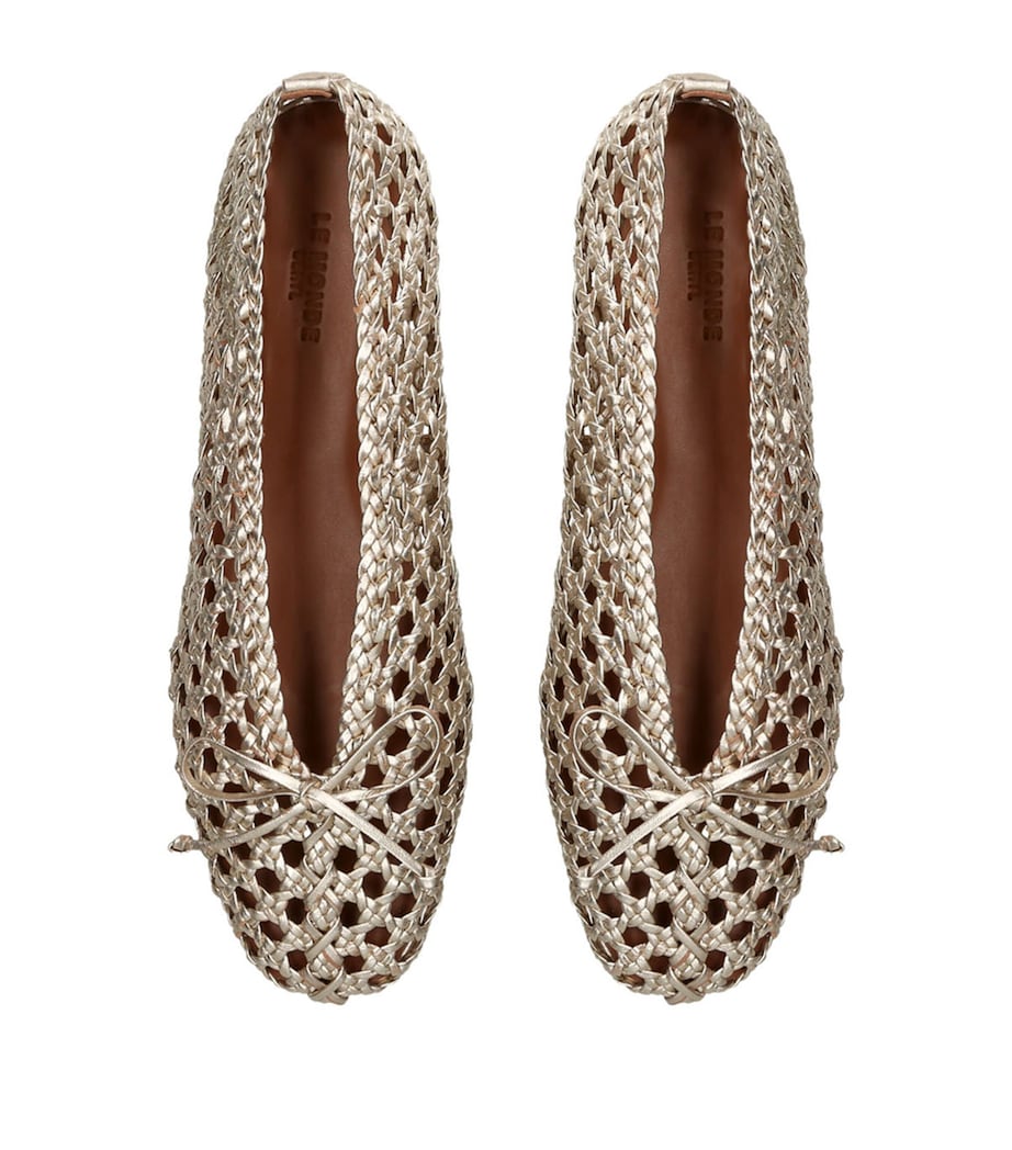 Leather Regency Ballet Flats GOLD Image 4