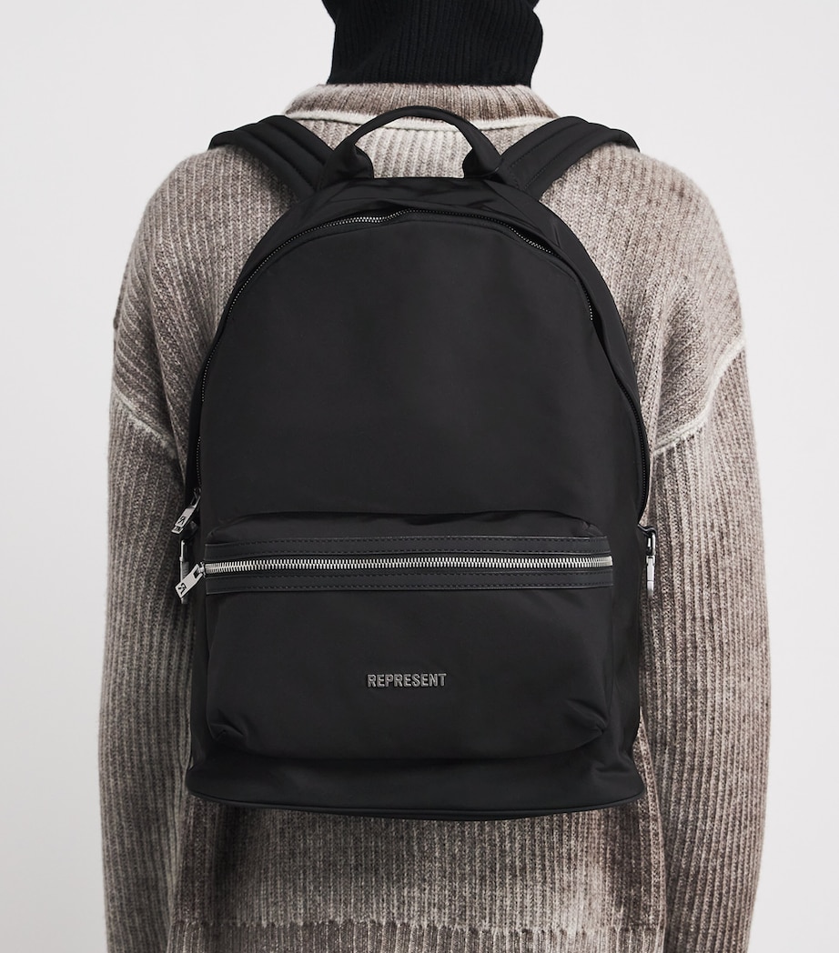 Nylon Logo Backpack BLACK Image 5