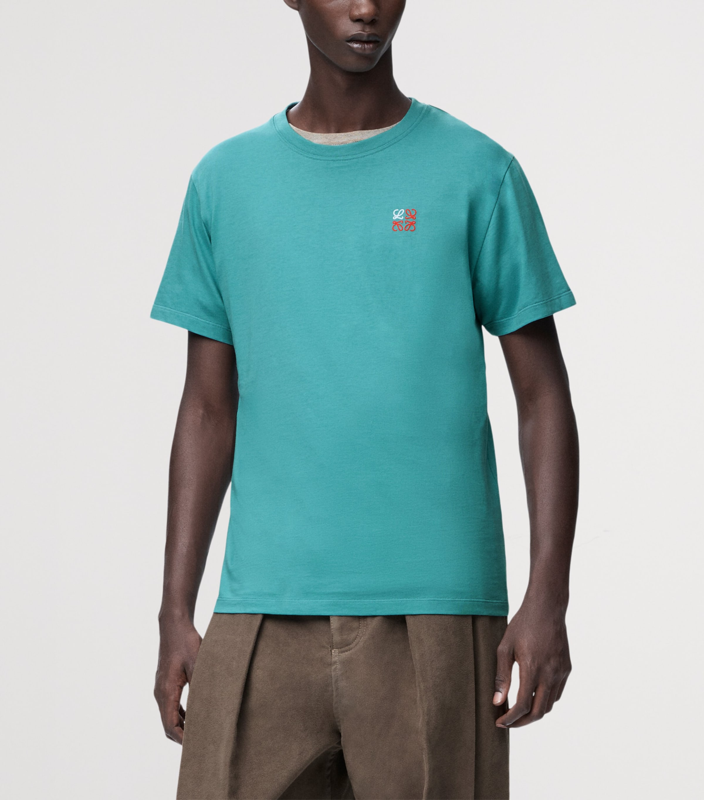 Cotton Anagram T-Shirt LIGHT BLUE Image 3