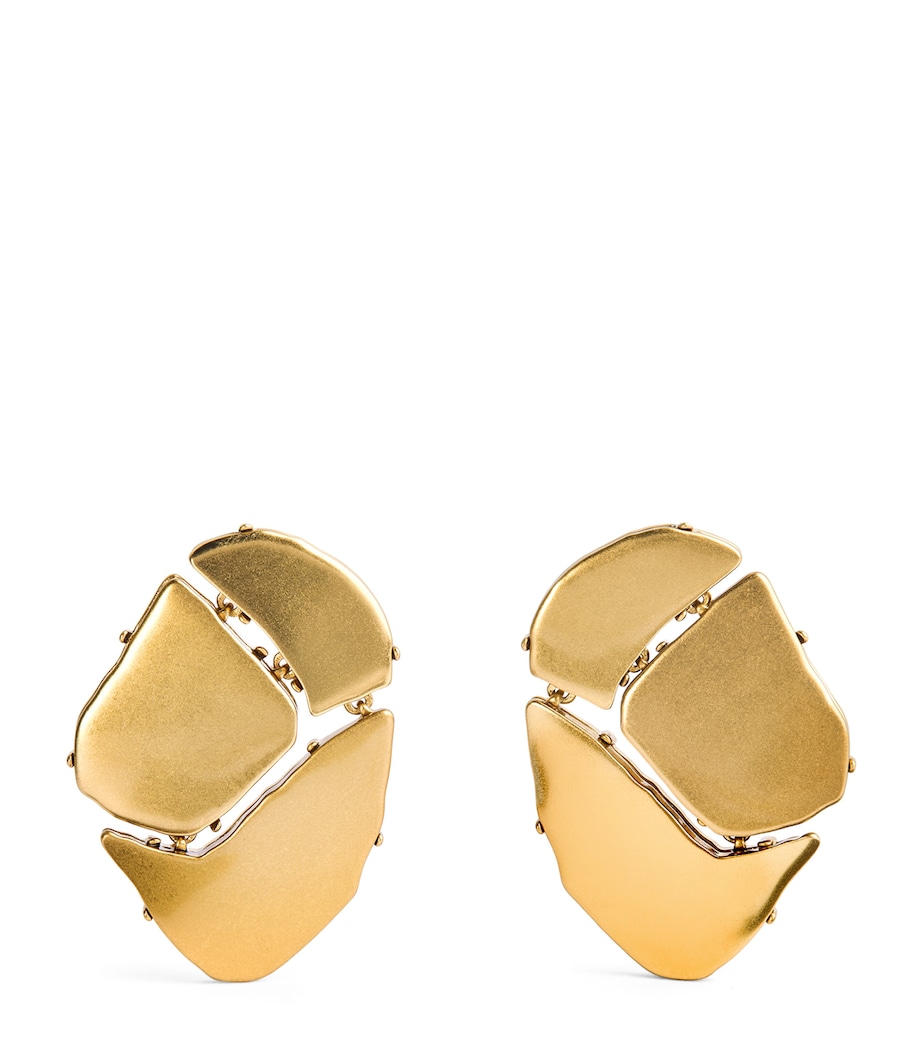 Cracked Byron Earrings GLD/GOLD Image 1