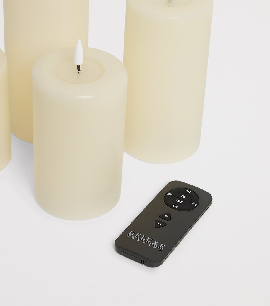 LED Candle Gift Box with Remote (Set of 4) CREAM Image 4