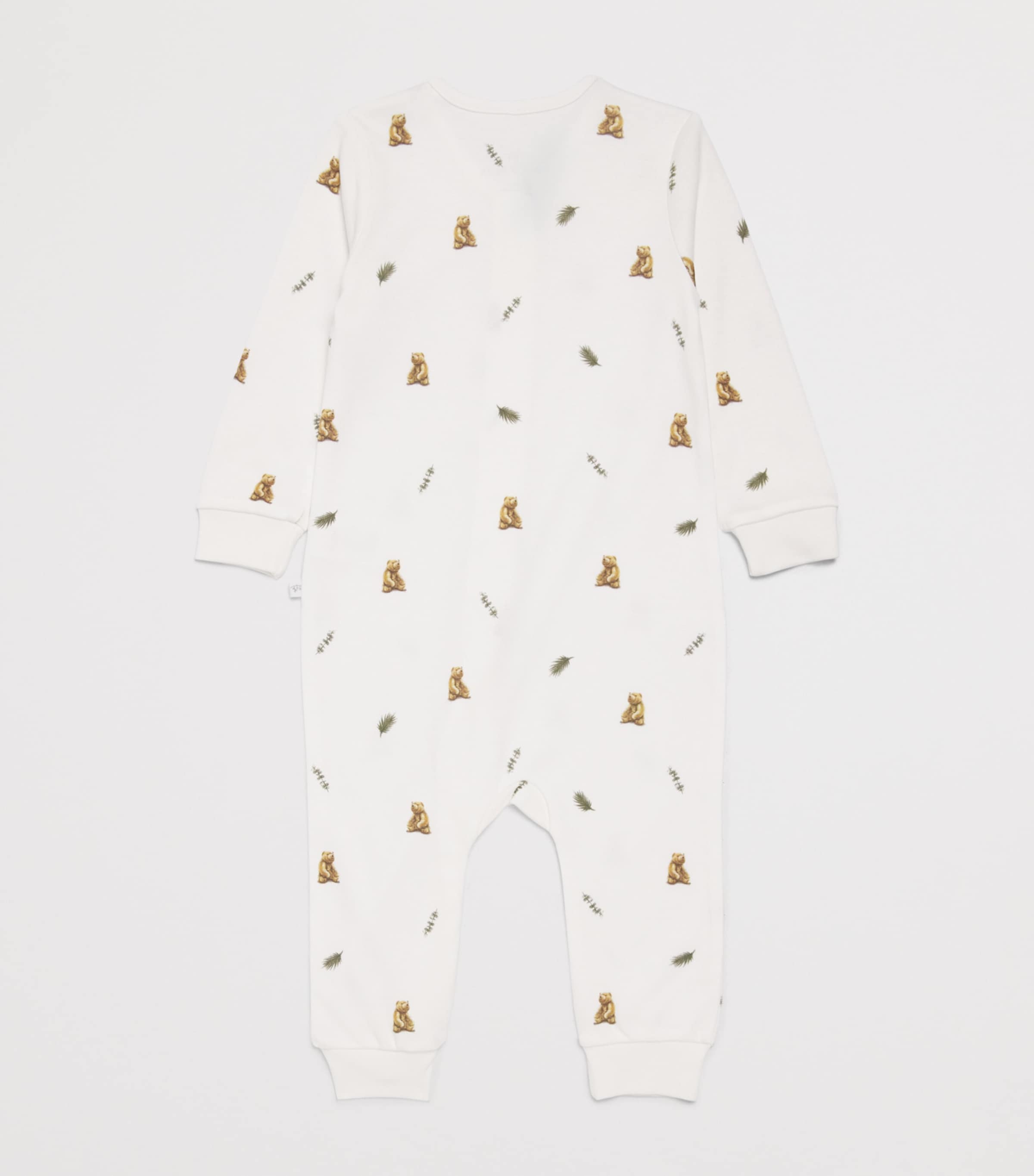 Rosa & Blue Brown Bear Playsuit (9-12 Months) Warm White Image 2