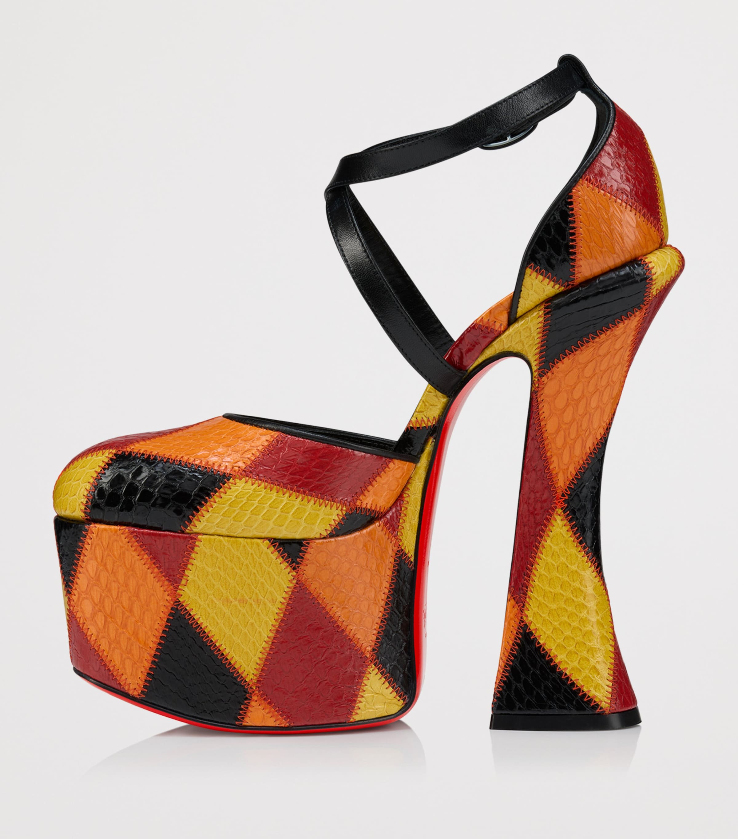 Aquadorcet Goat-Snakeskin Leather Platform Pumps 160 8928 Image 5