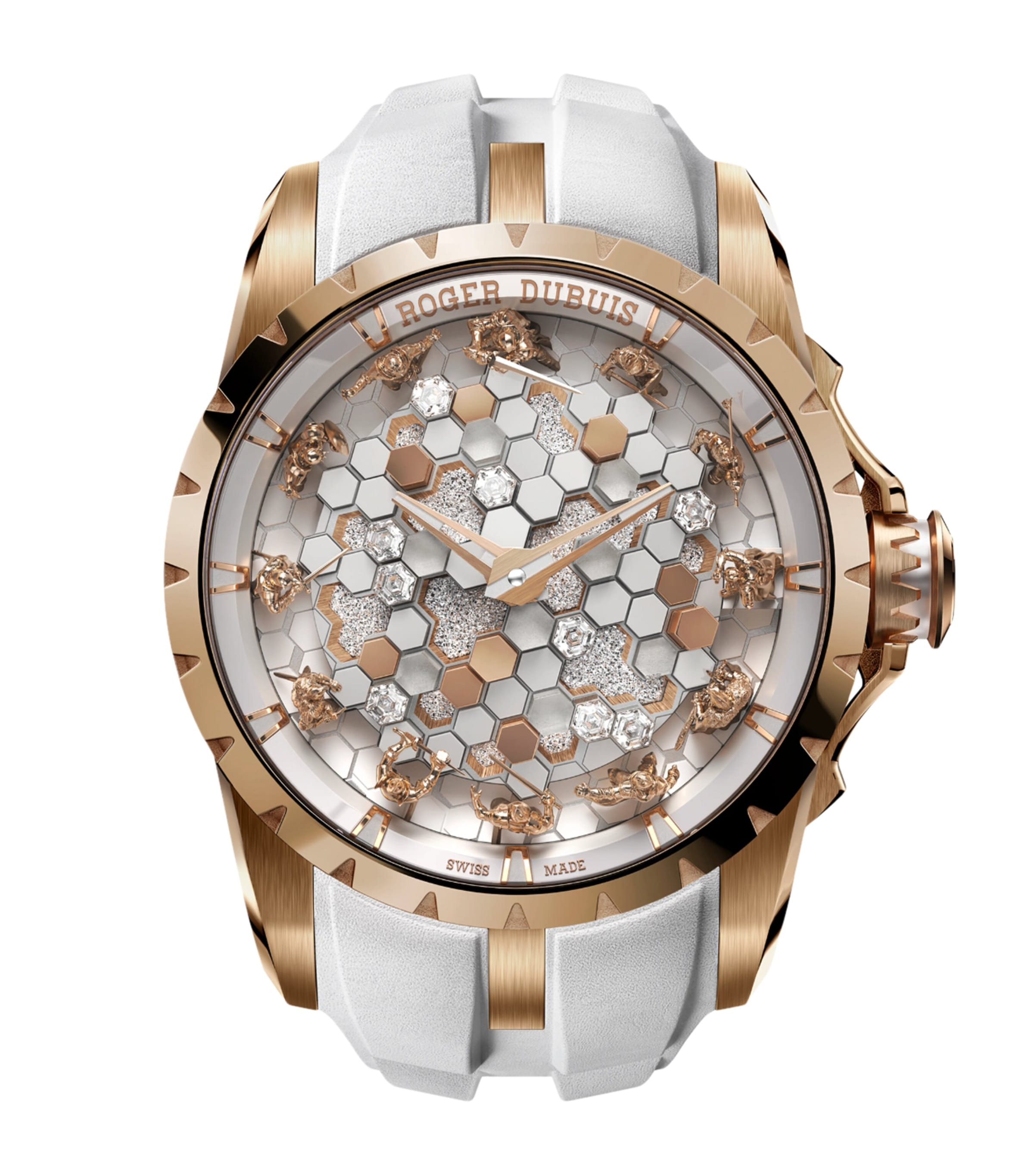 Pink Gold Knights of the Round Table The Enchanter Merlin Watch 45mm WHITE Image 1