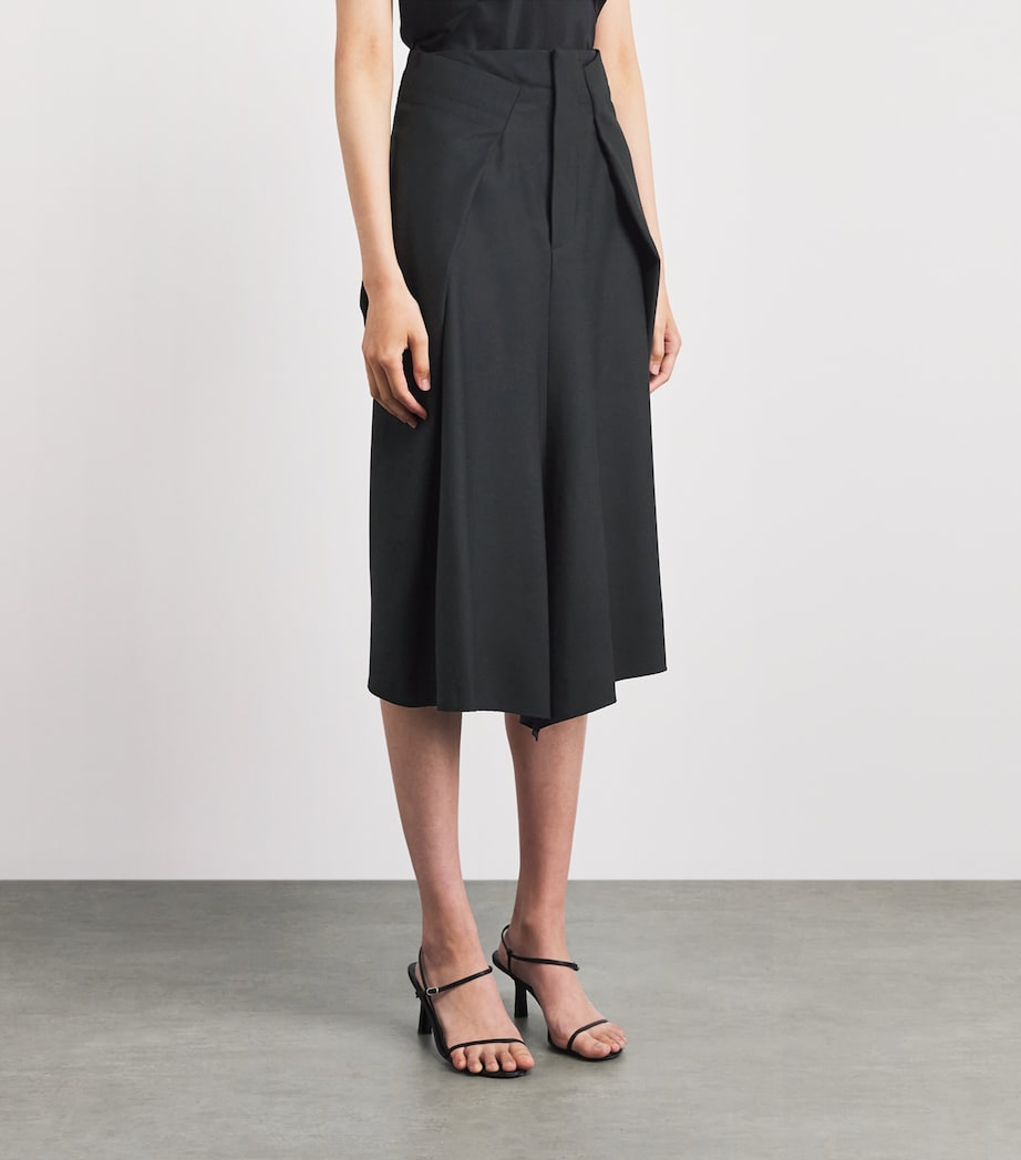 Victoria Beckham Womens Tailored Midi Skirt Black Image 4