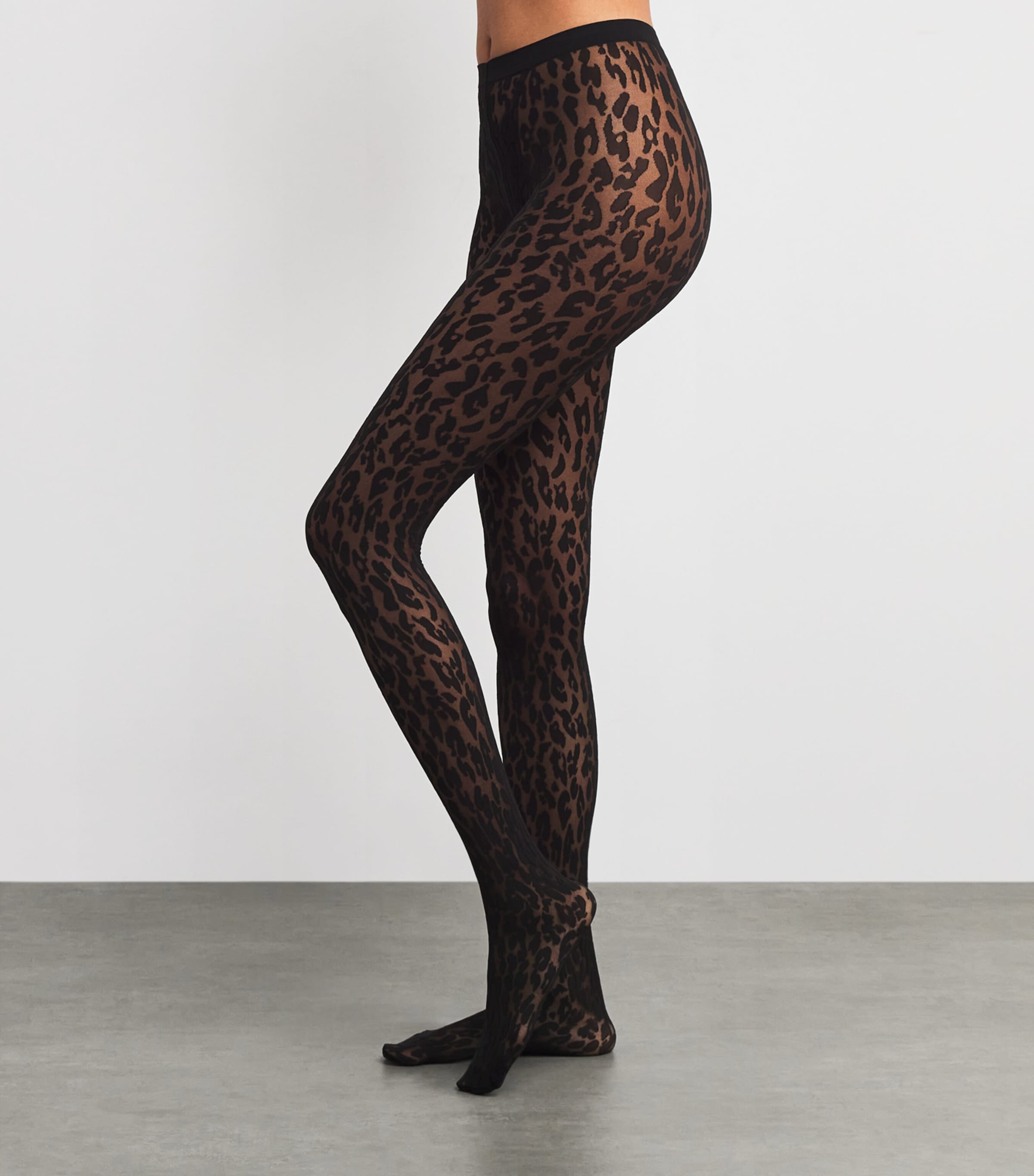 Leopard Tights 9180 BLACK/BLAC Image 2
