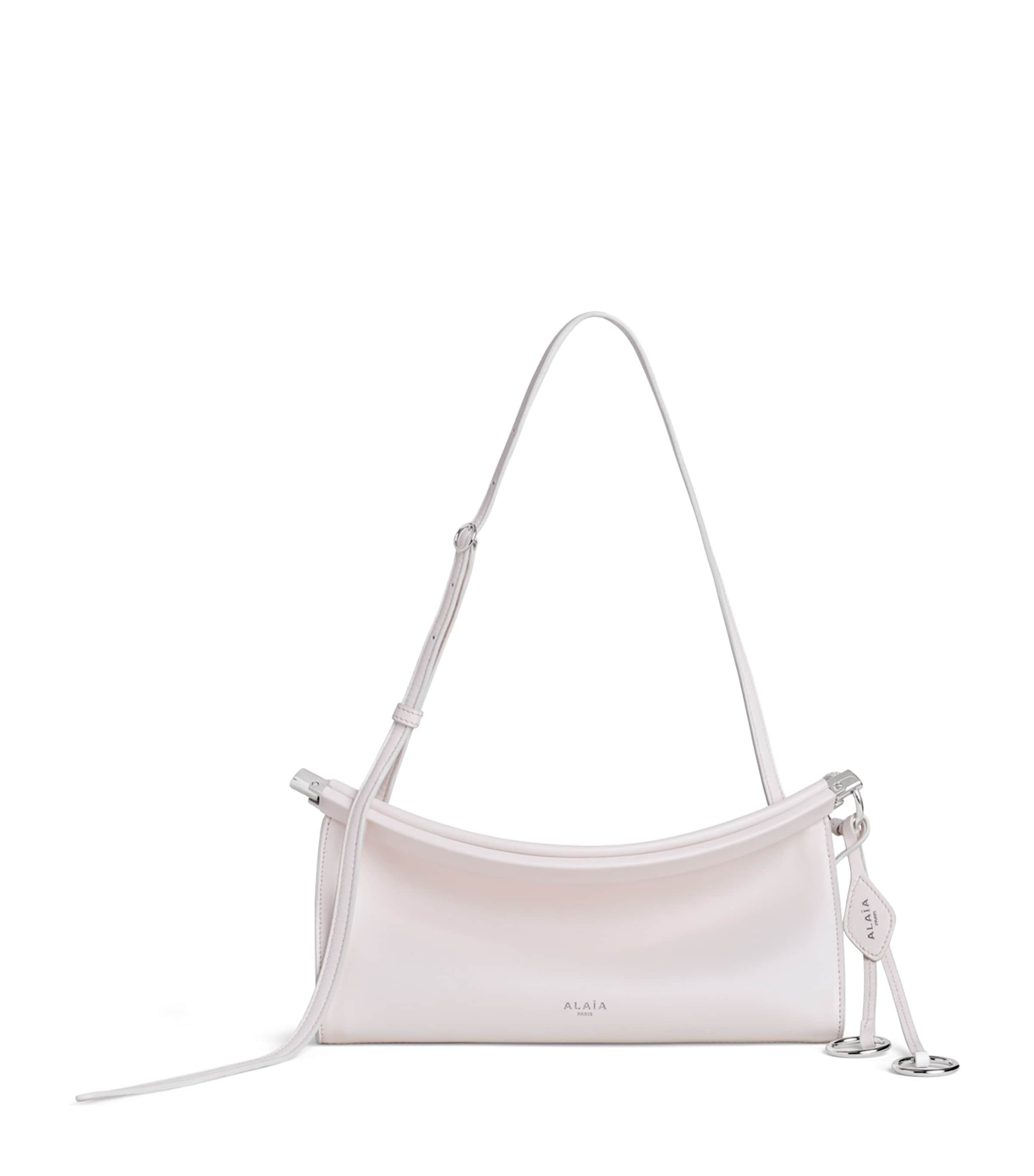 Alaïa Small Leather Le Click East West Shoulder Bag Rose Quartz Image 1