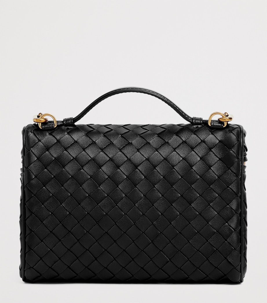 Small Leather Soft Vanity Case Top-Handle Bag 1019 Image 4