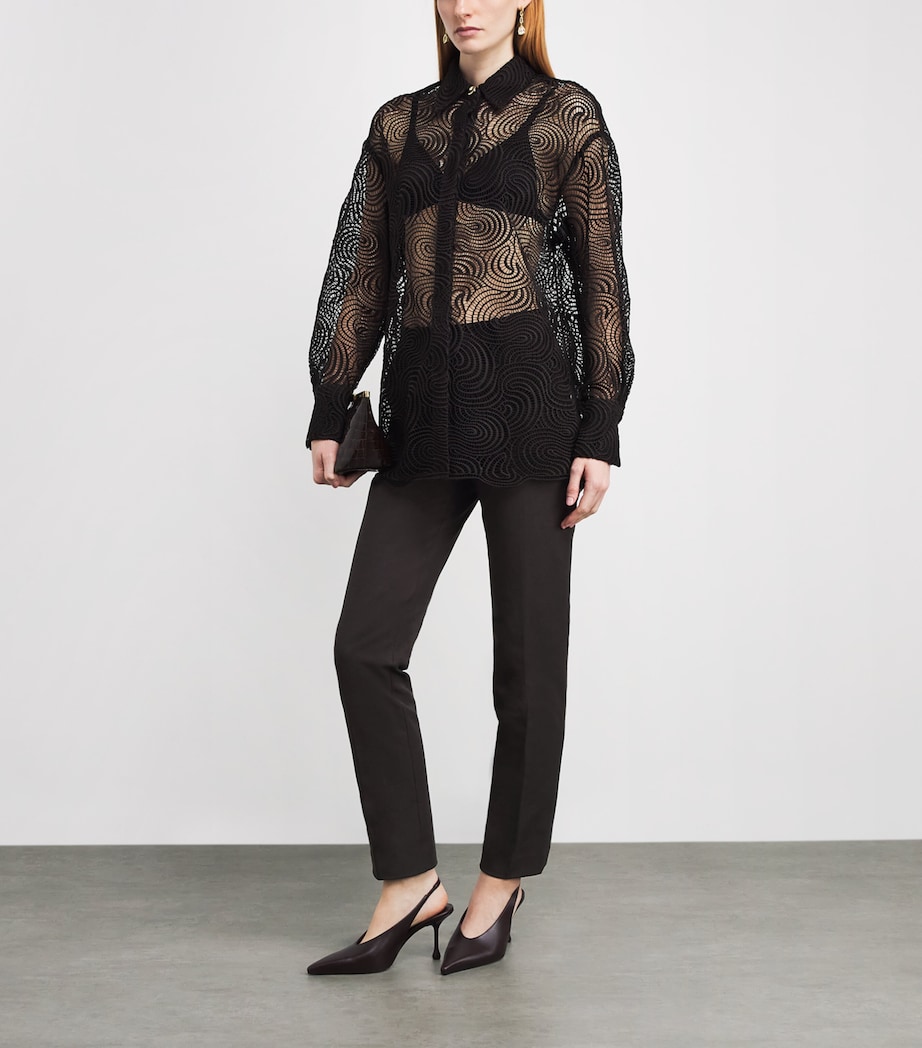 Joseph Womens Gabardine Coleman Slim Trousers Cocoa Image 2