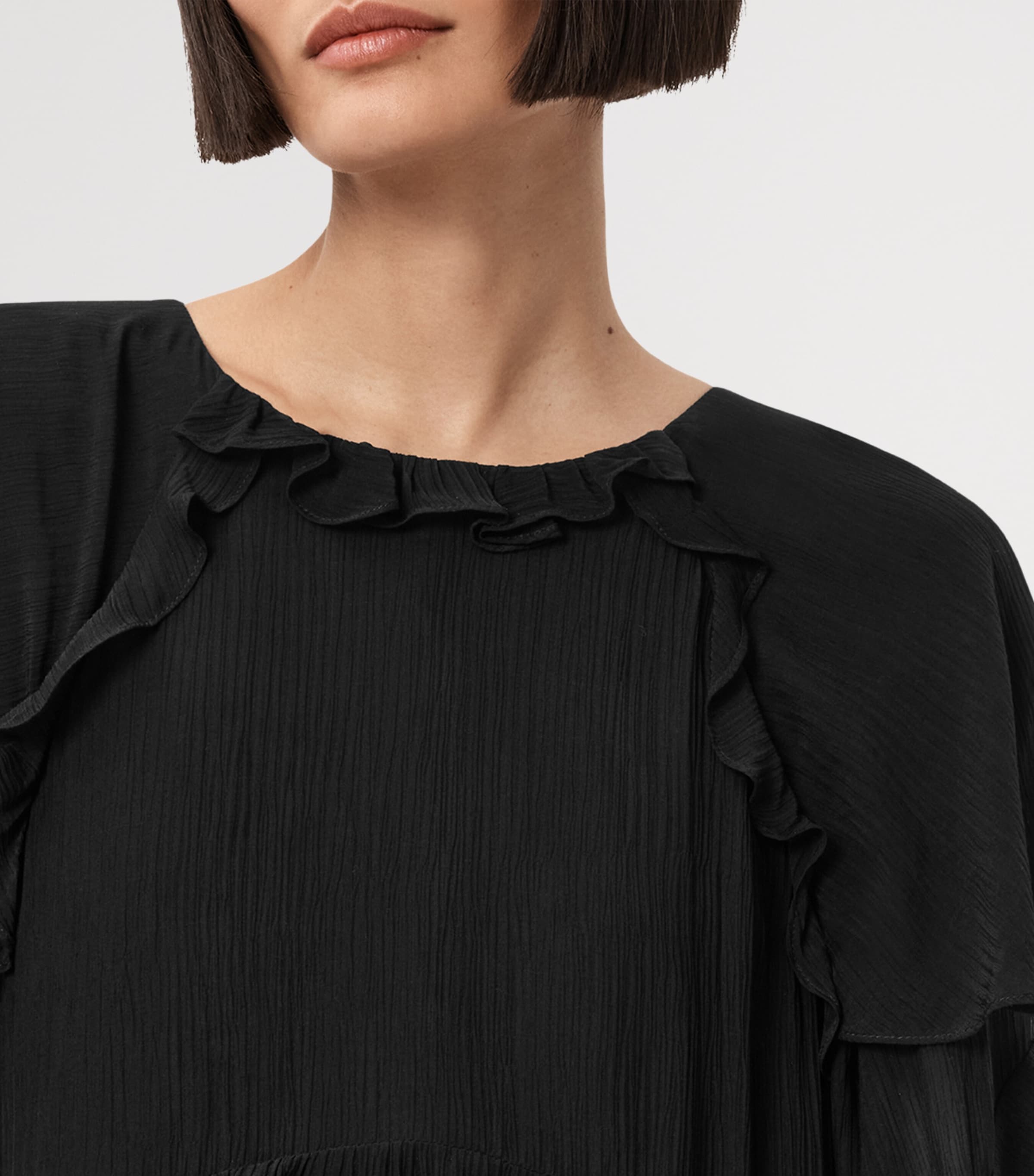 Ruffled Lissie Mini Dress BLACK Image 4