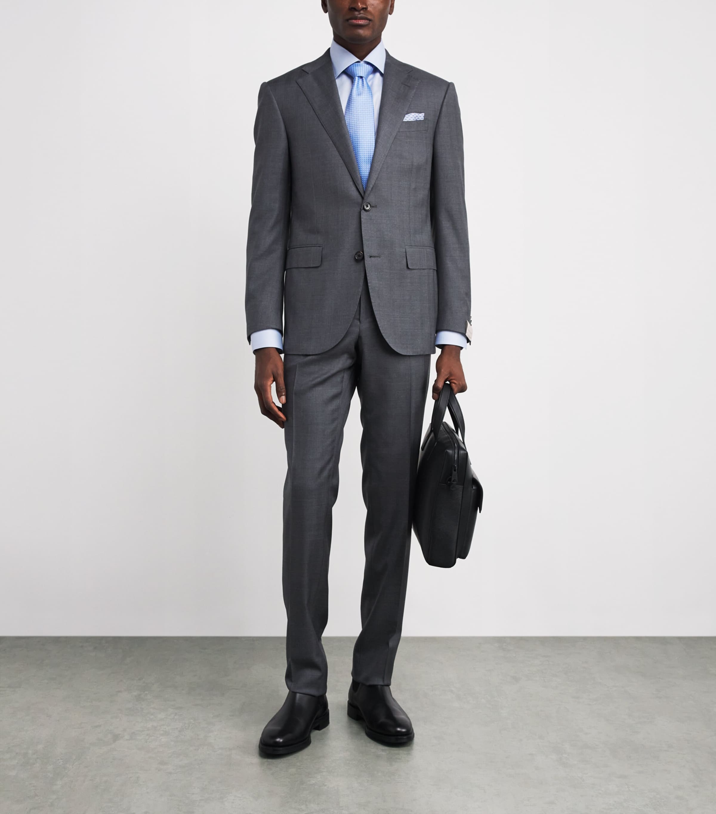 Cotton Twill Slim Shirt 21LIGHT BLUE Image 2