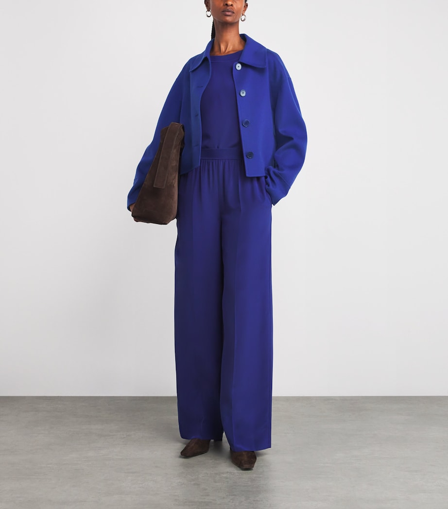 Wool-Silk Gerrard Coat COBALT Image 2