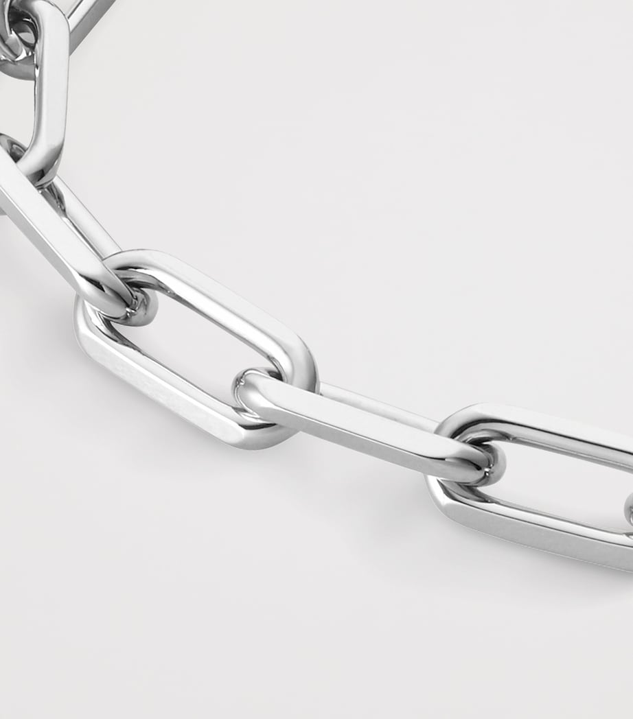 Medium White Gold Santos de Cartier Chain Bracelet WHITE GOLD Image 3