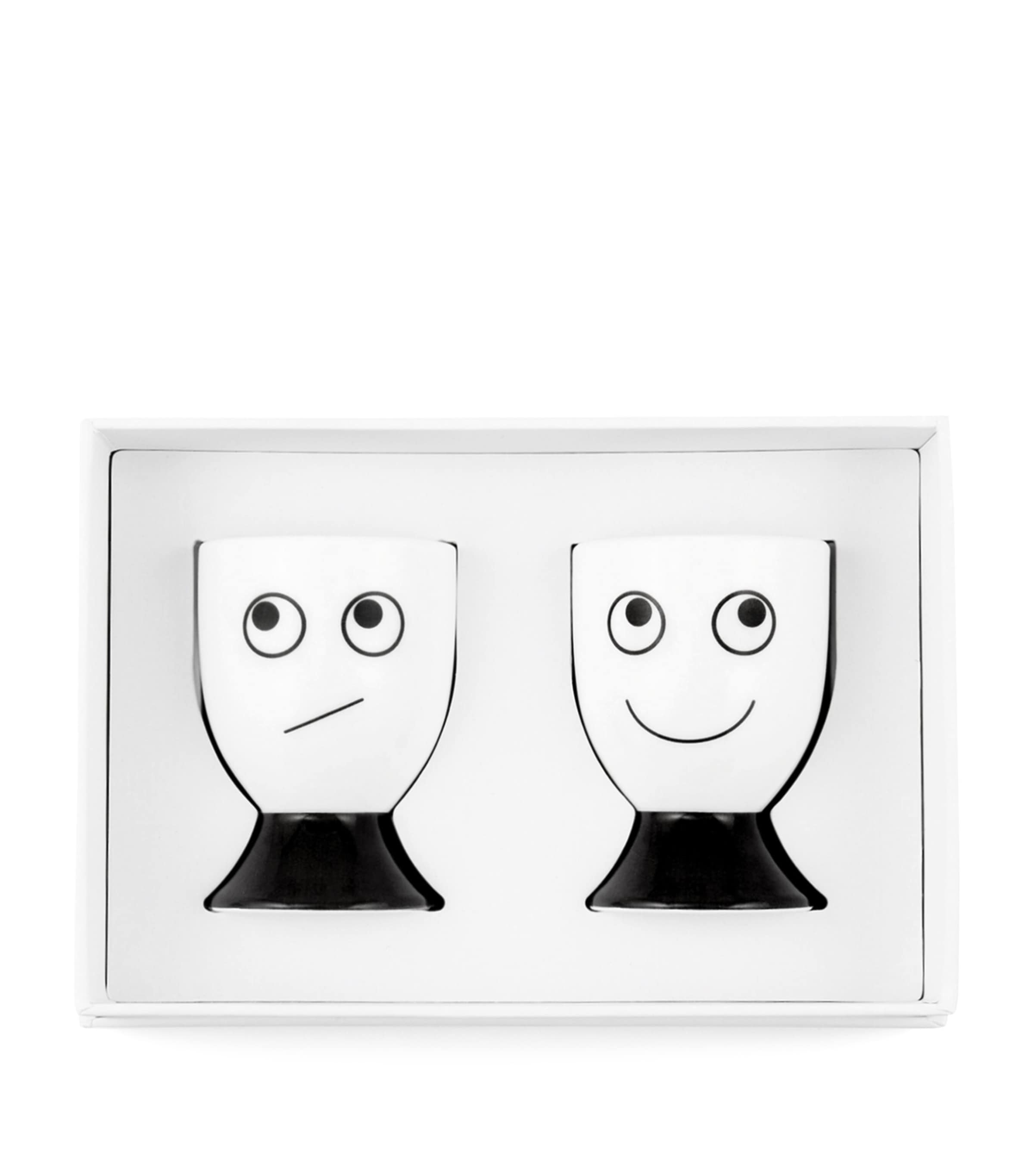 Anya Hindmarch Set of 2 Eyes Egg Cups White Image 2