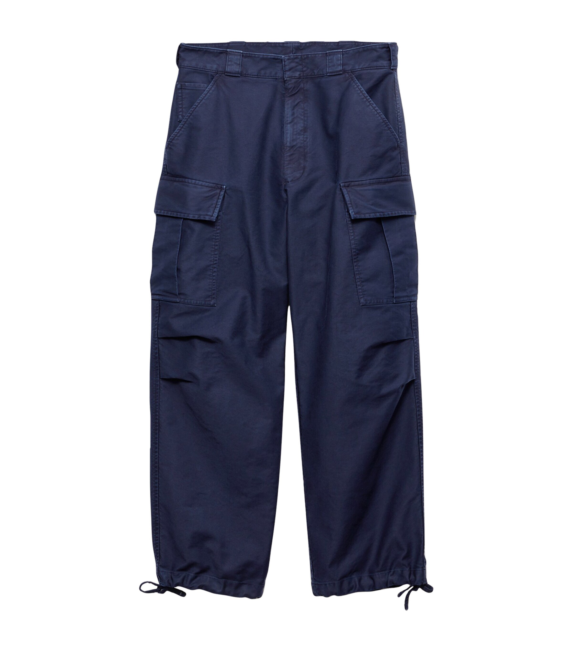 Prada Mens Cotton Cargo Wide-Leg Trousers Image 1