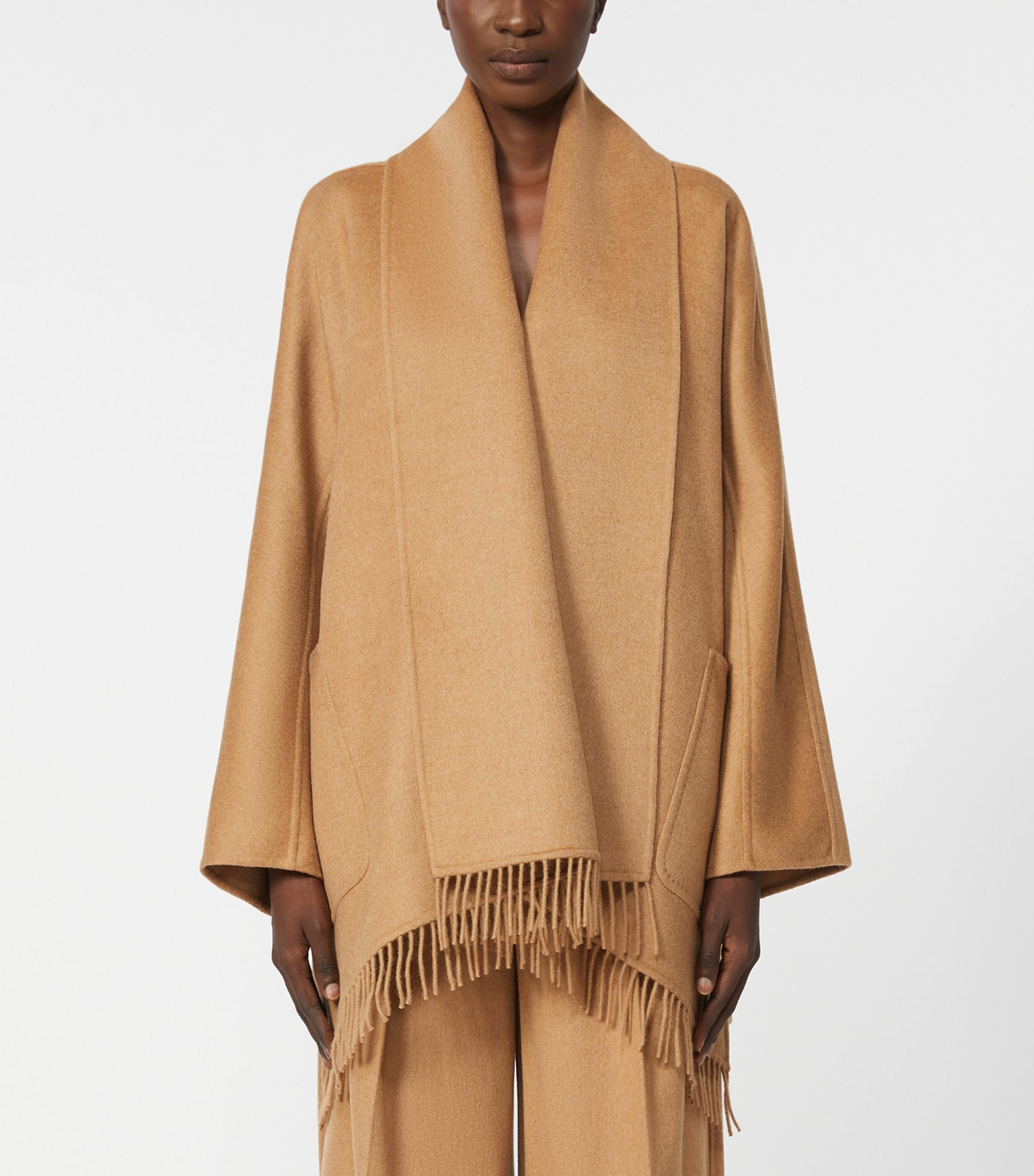 Camel Wool Cardigan Coat CAMEL Image 3