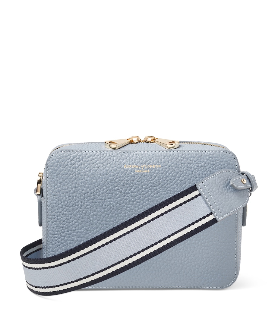 Aspinal Of London Leather Camera Crossbody Bag Skyblue Image 1