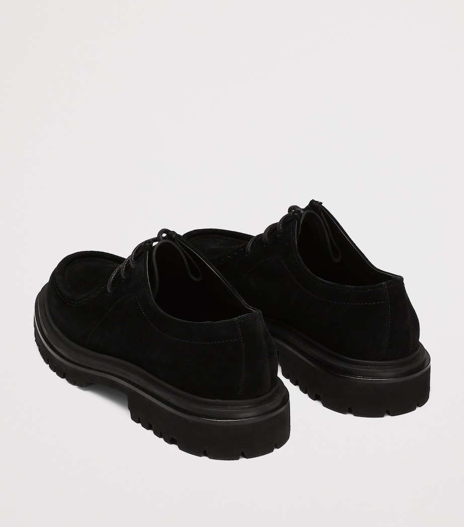 Calfskin Suede Derby Shoes 80999-BLACK Image 3