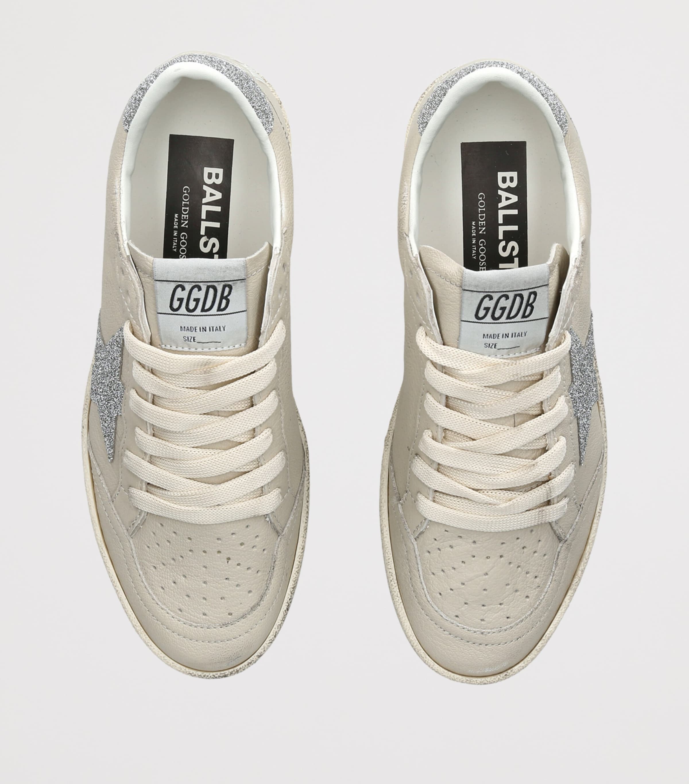 Golden Goose Leather Ball Star Sneakers Cream Comb Image 4