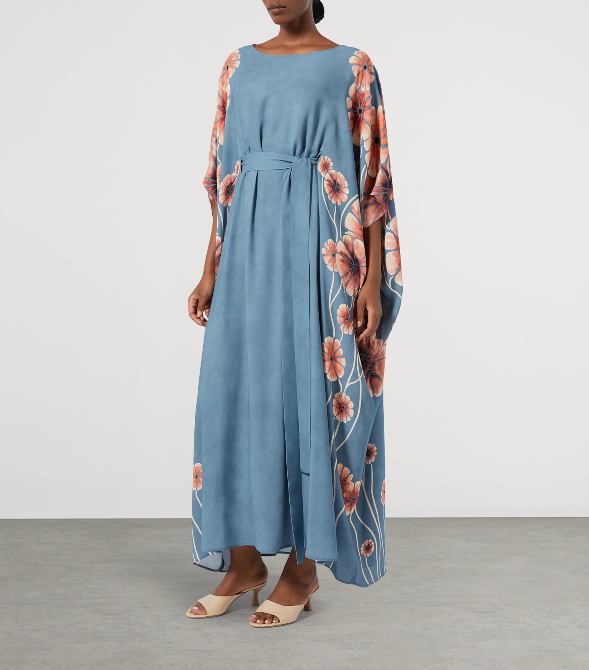 x Maccapani Flowers Kaftan Maxi Dress BLUE AZURE Image 2
