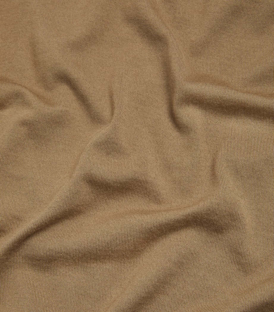 Merino V-Neck Sweater 280BEIGE Image 7