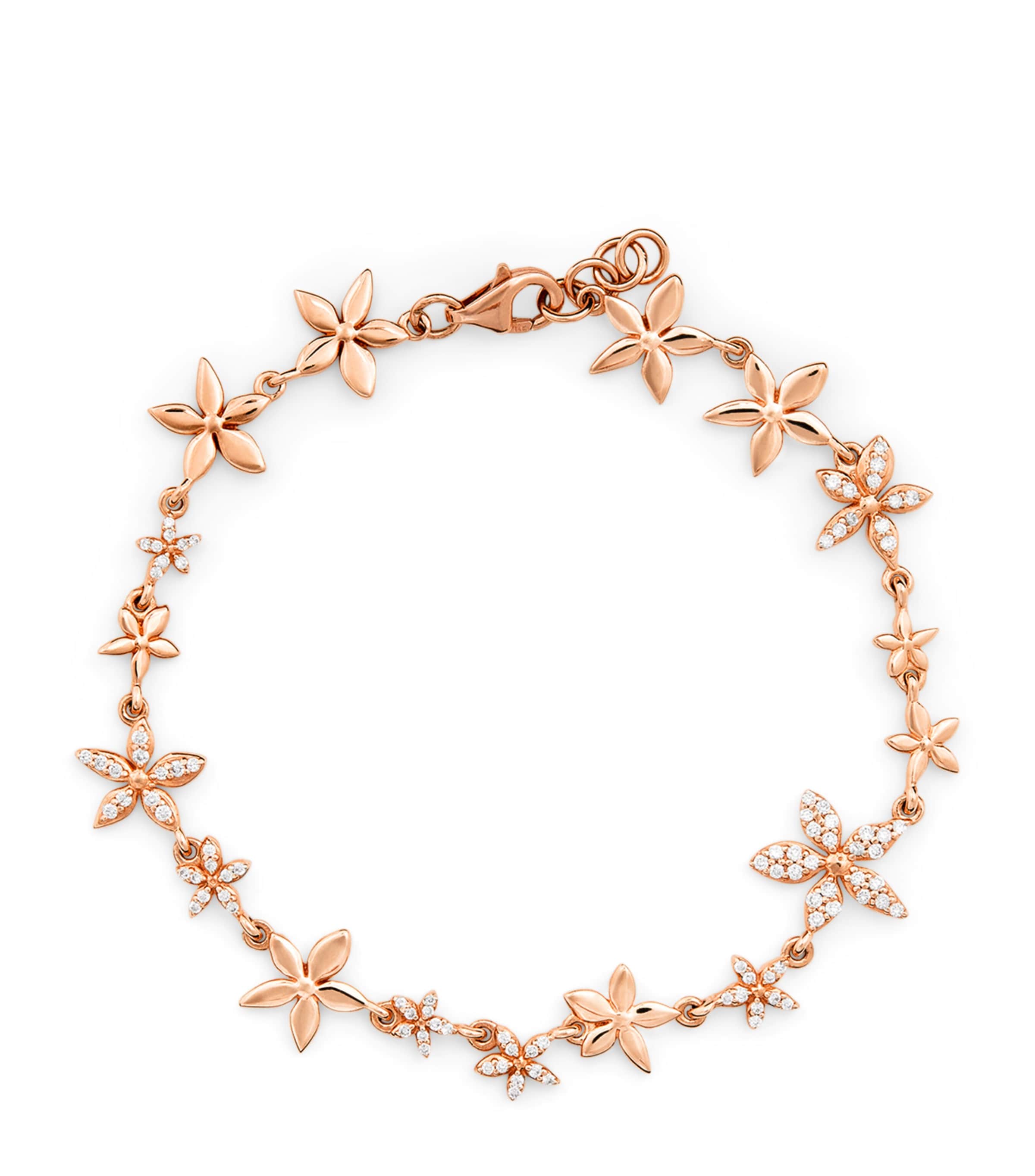 Bee Goddess Rose Gold And Diamond Apple Seed Bracelet In Gold