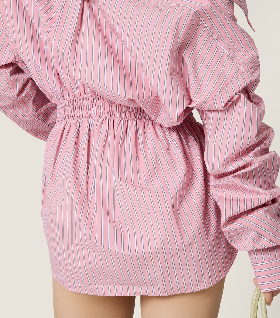 Miu Miu Womens Poplin Stripe Mini Dress Image 6