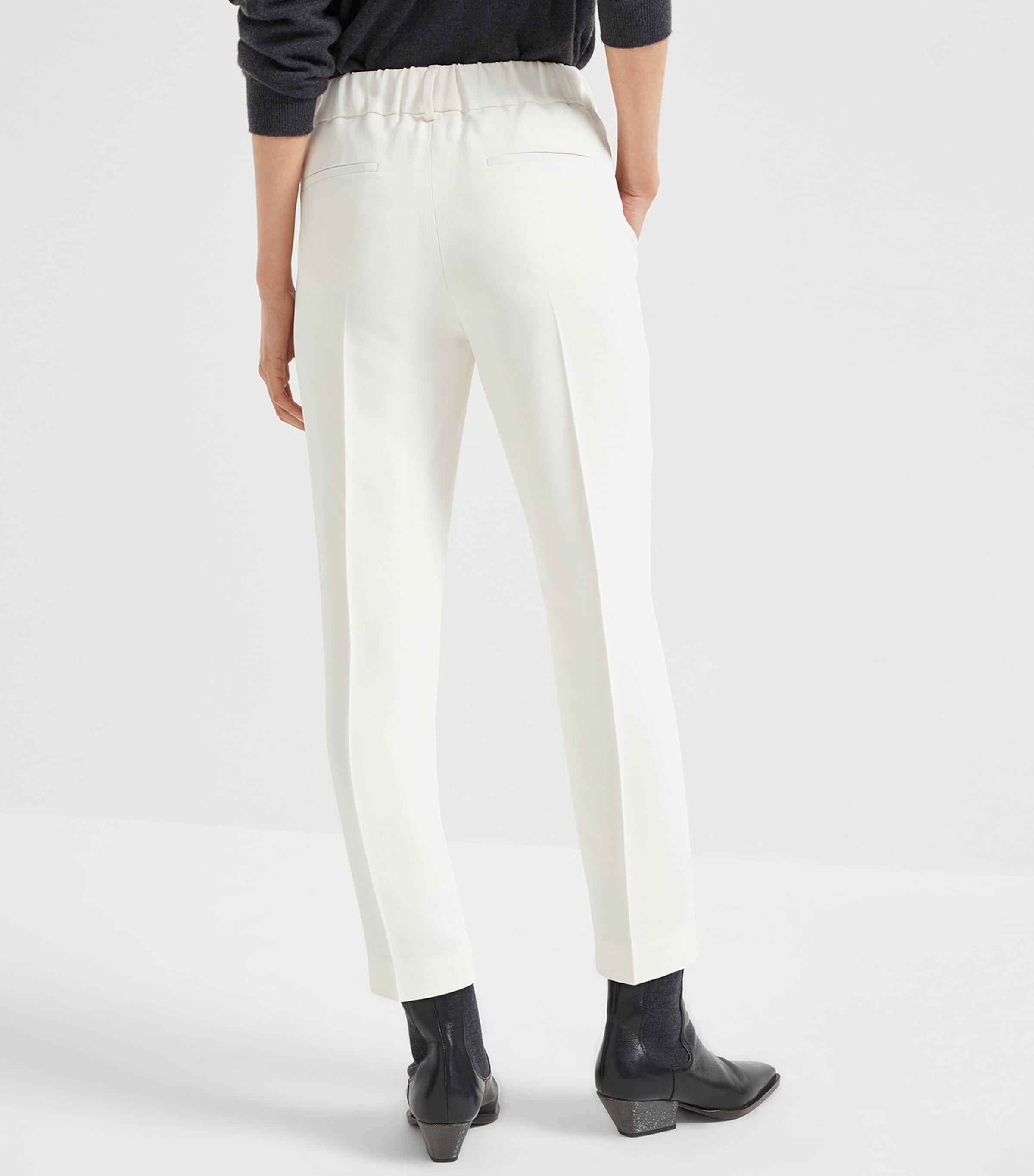 Crepe Cady Slim Trousers C7936 Image 3