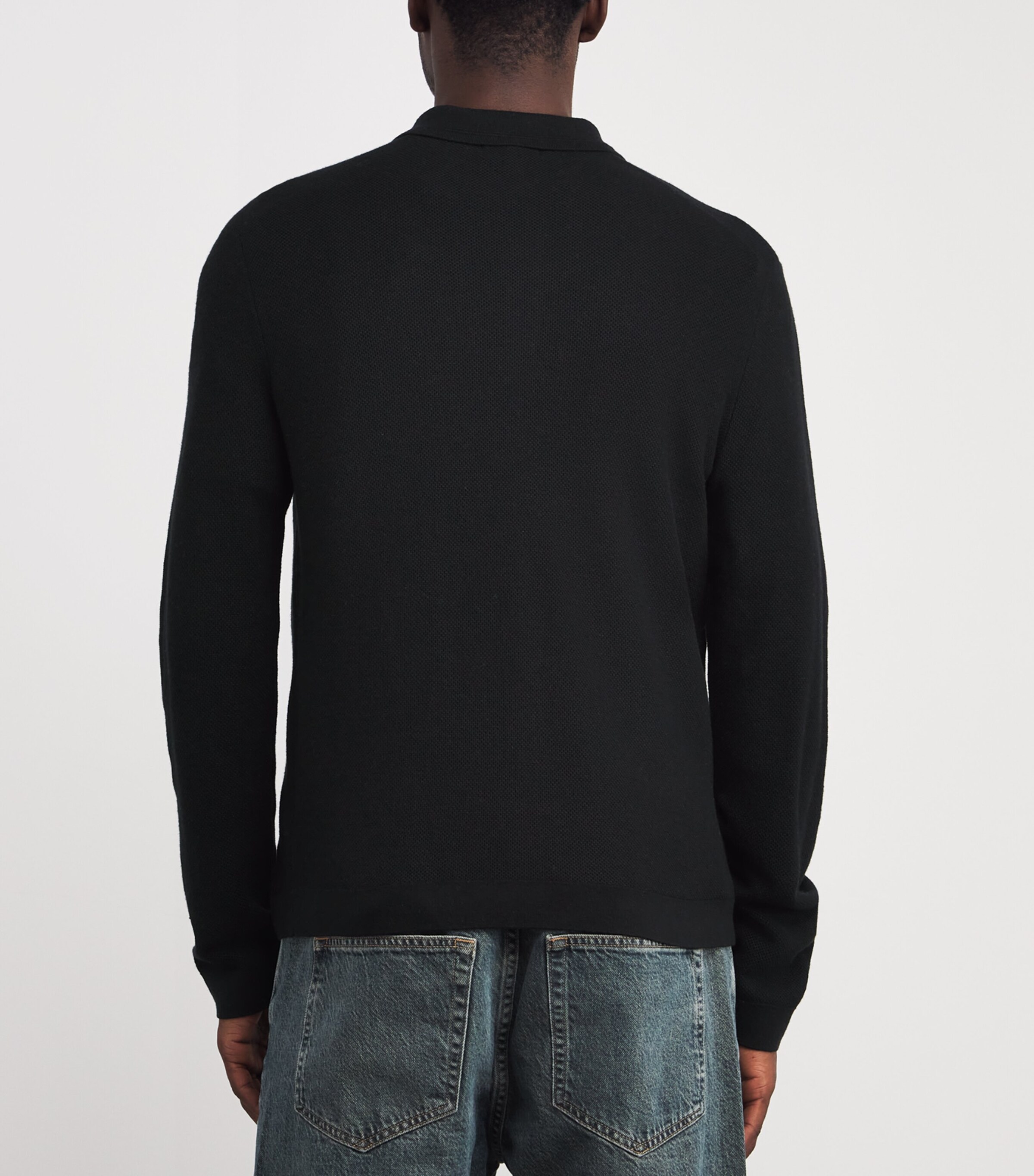 Cotton-Blend Elwynn Polo Shirt BLACK Image 4