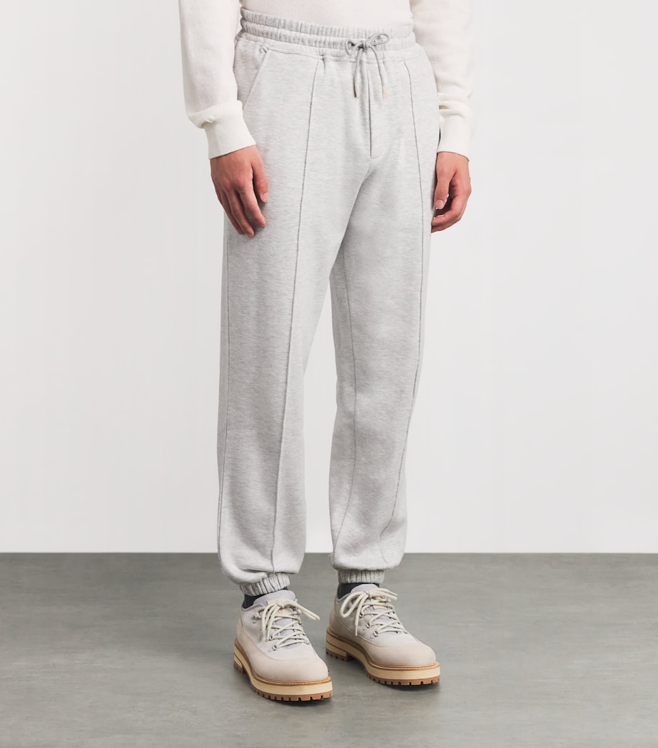Cotton-Blend Sweatpants GRIGIO CHIARO MELANG Image 3