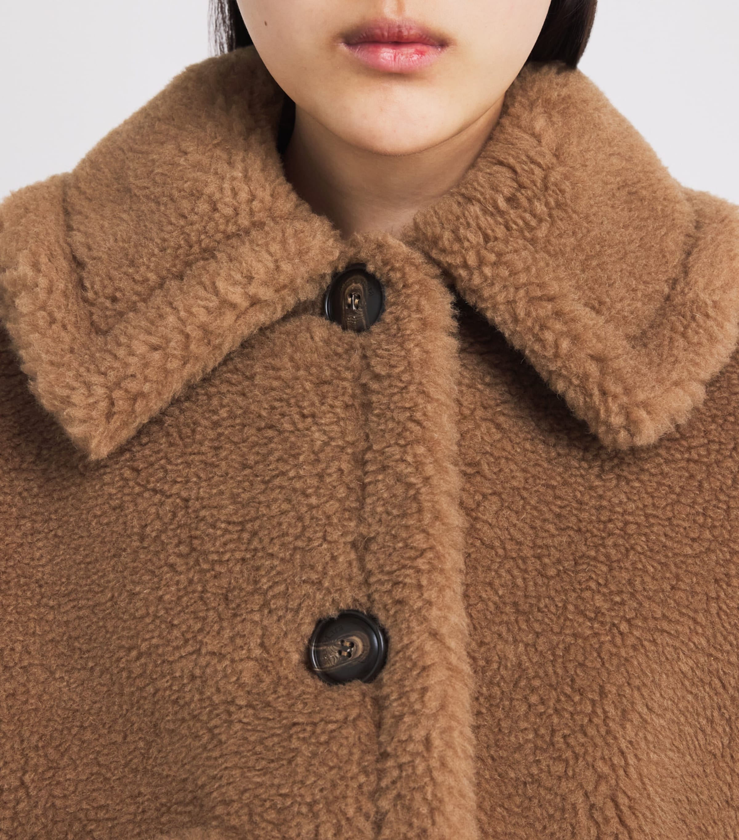 Wool-SIlk Cape Coat CAMEL Image 6