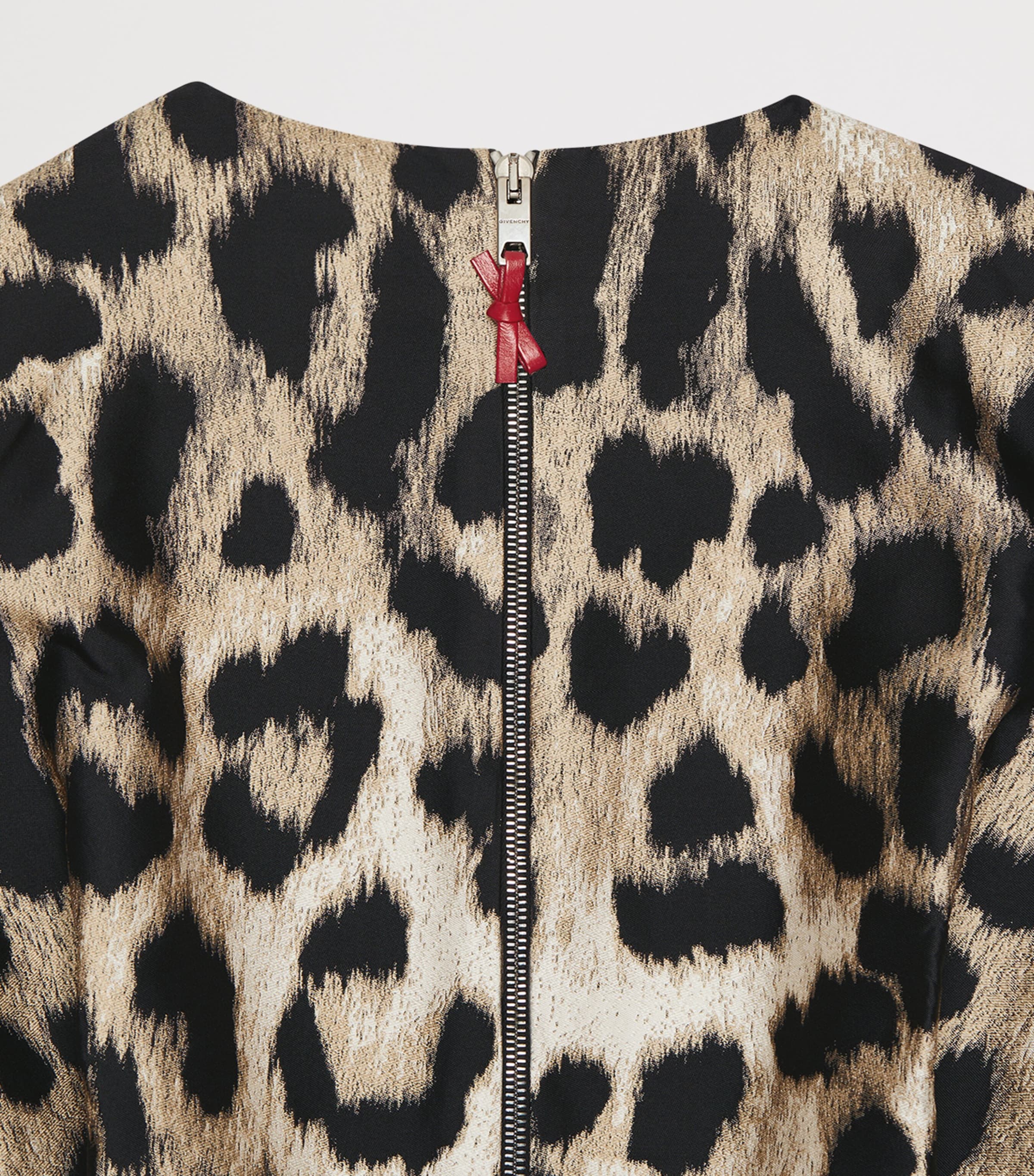 Givenchy Womens Leopard Cocoon Mini Dress Image 4